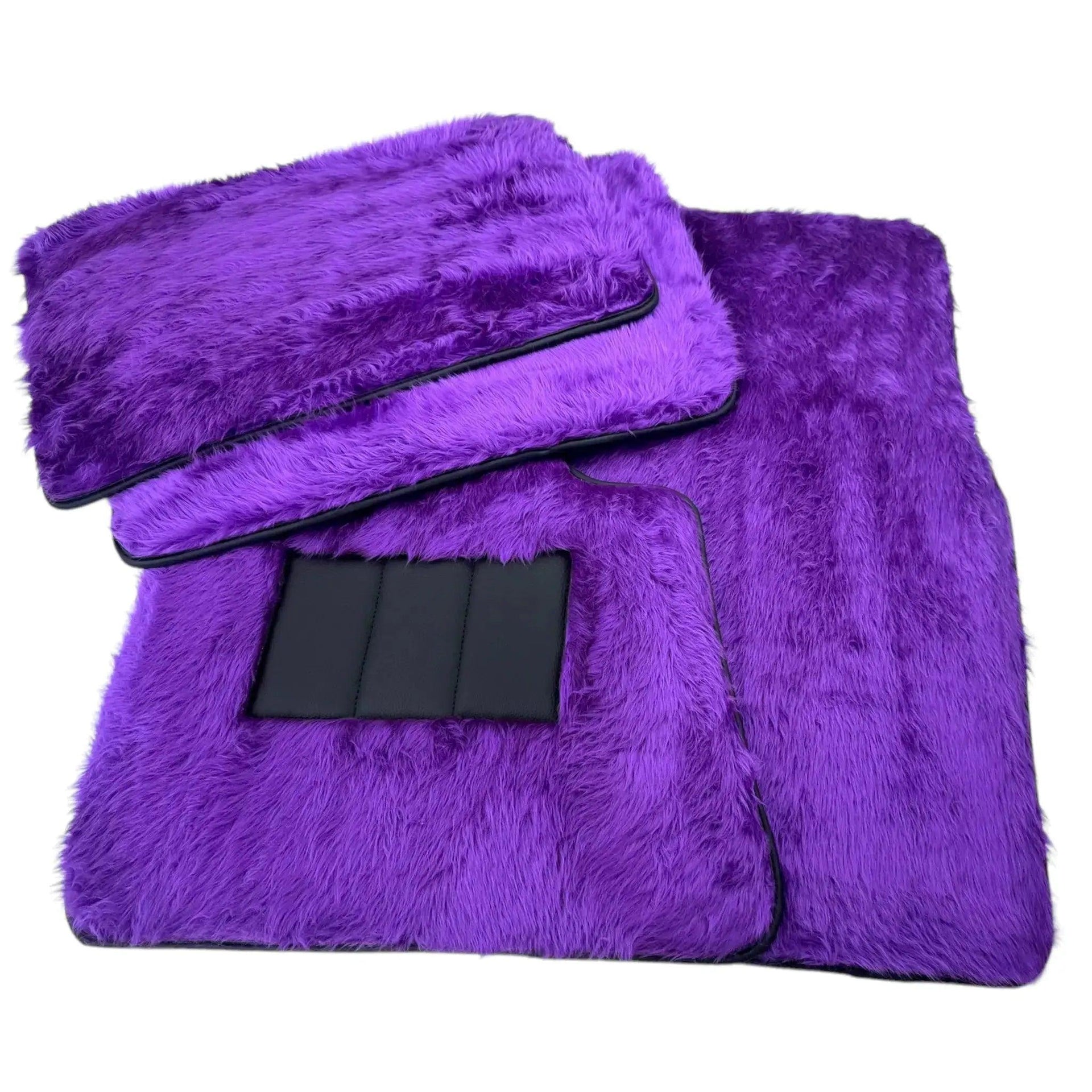 Violet Sheepskin Floor Mats for Rolls-Royce Wraith (2013-2023) - AutoWin