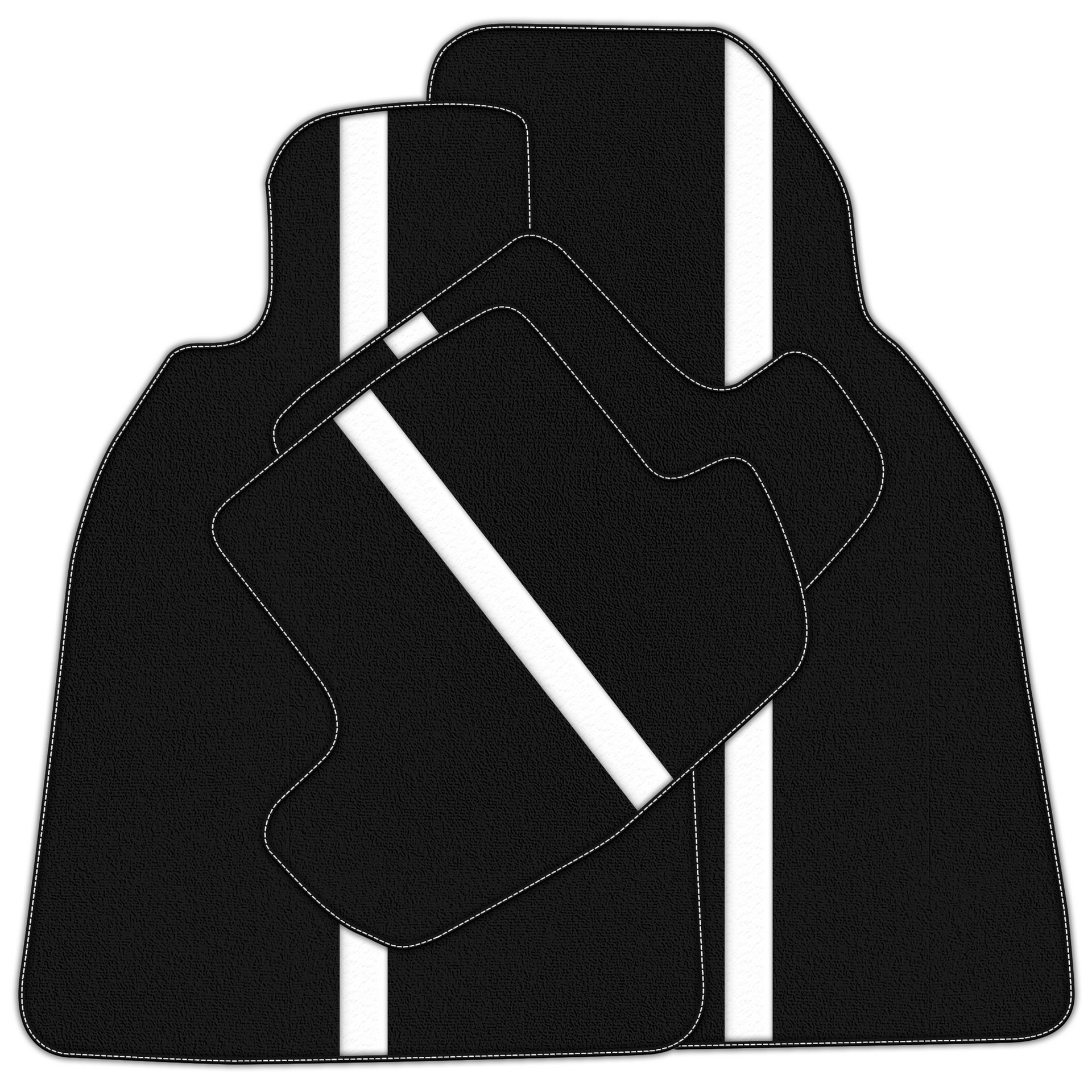 Black Leather-Line Floor Mats for Porsche 911 991 (2012-2019)