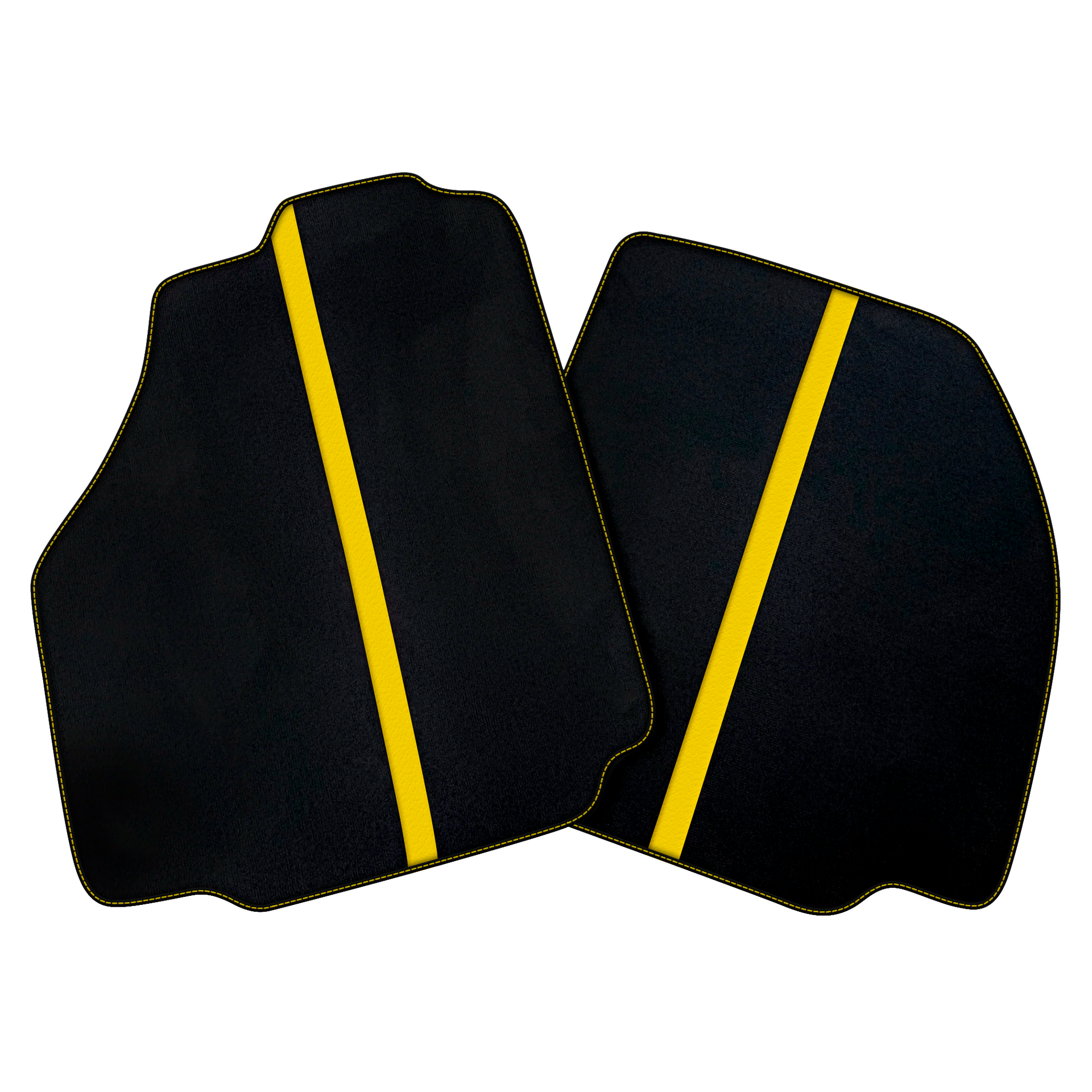 Black Car Floor Mats with Leather Line for Ferrari 488 Pista Spider (2019-2021) | Various Colors