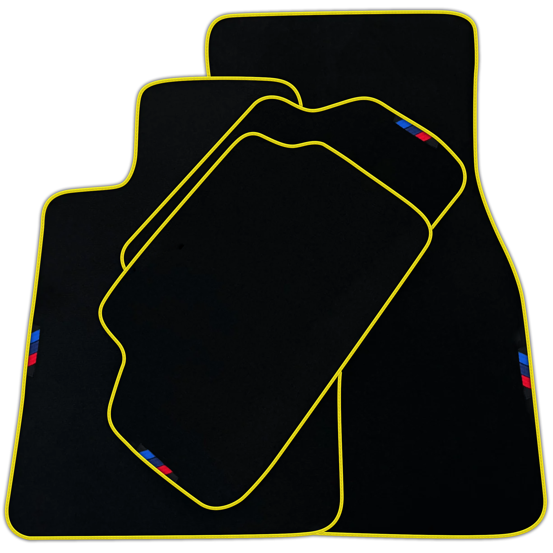 Black Floor Mats For BMW 6 Series F12 | Green Trim AutoWin Brand | Various Trim Colors
