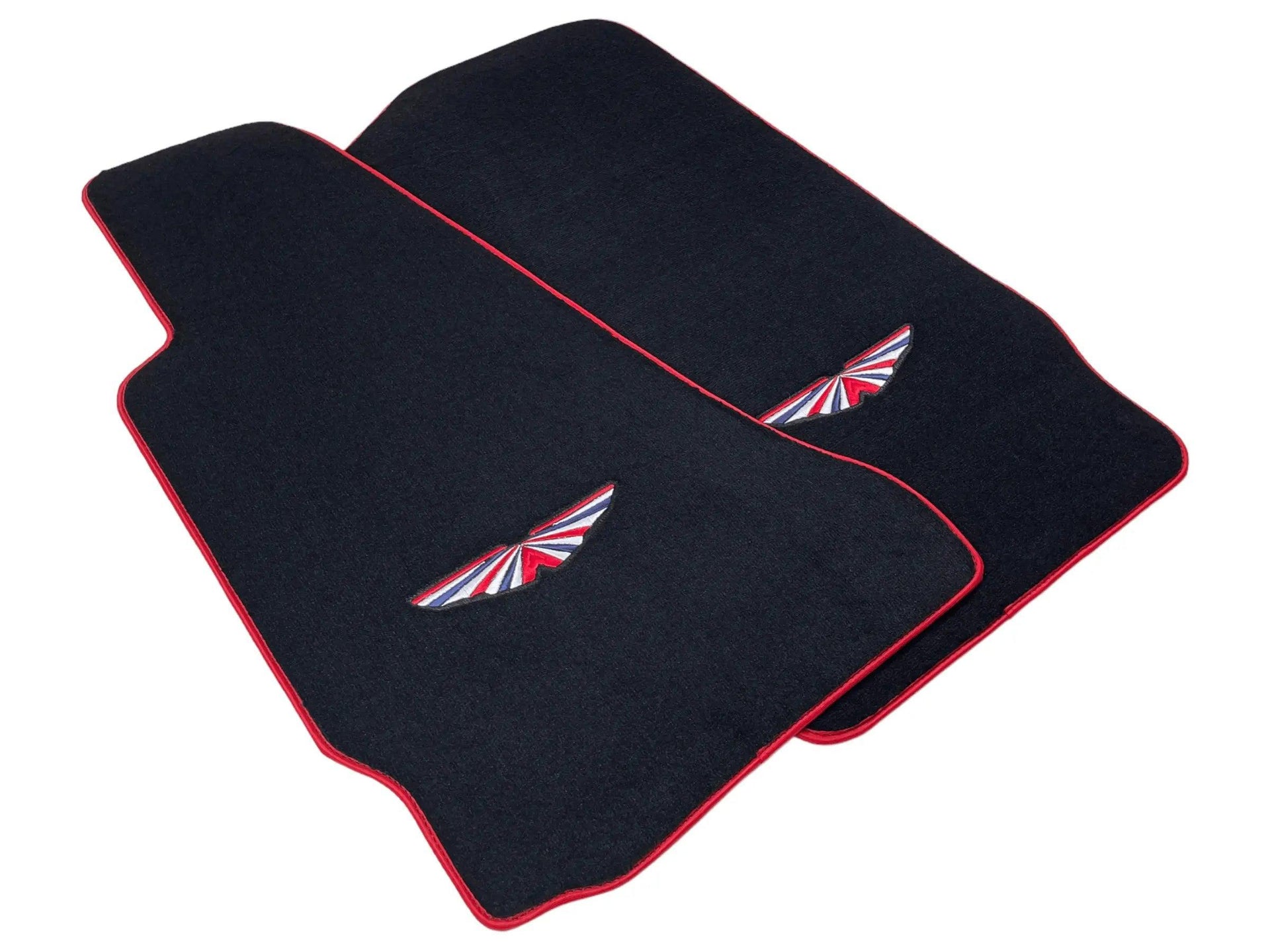 Black Floor Mats For Aston Martin DB9 (2004-2016) Red Trim - AutoWin