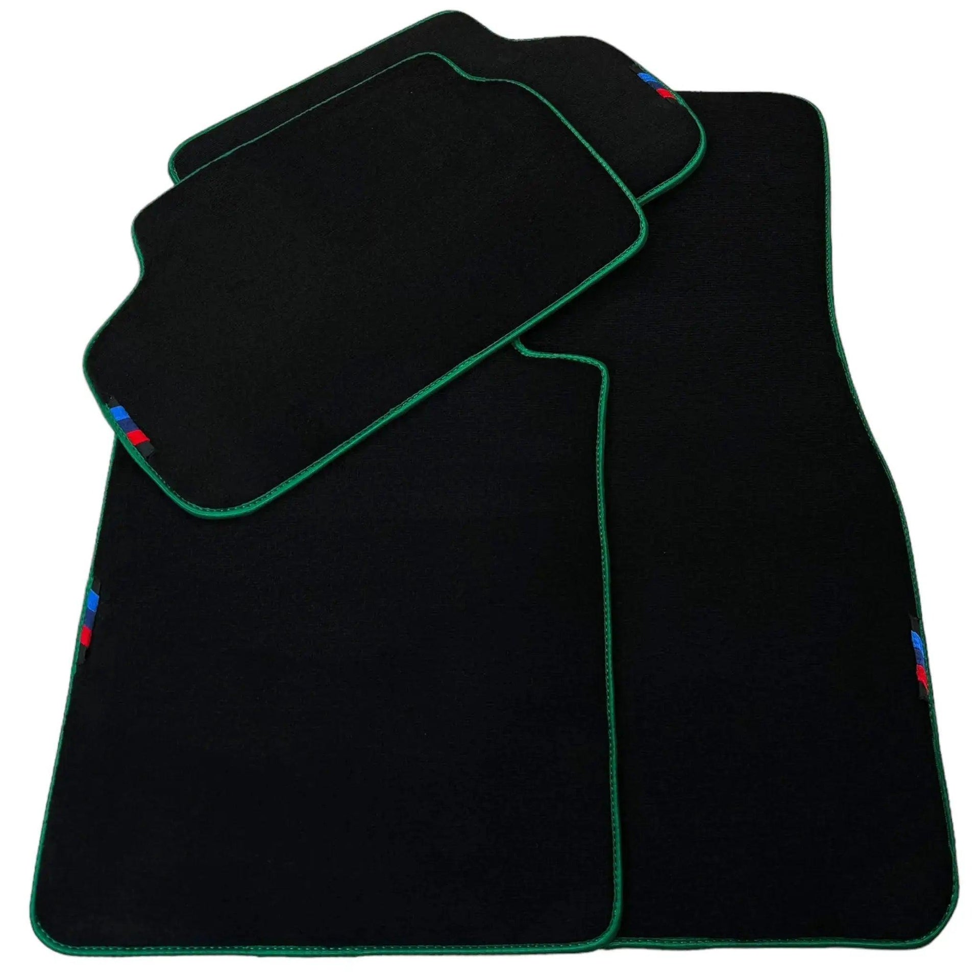 Black Floor Mats For BMW 3 Series F36 Gran Coupe | | Green Trim - AutoWin