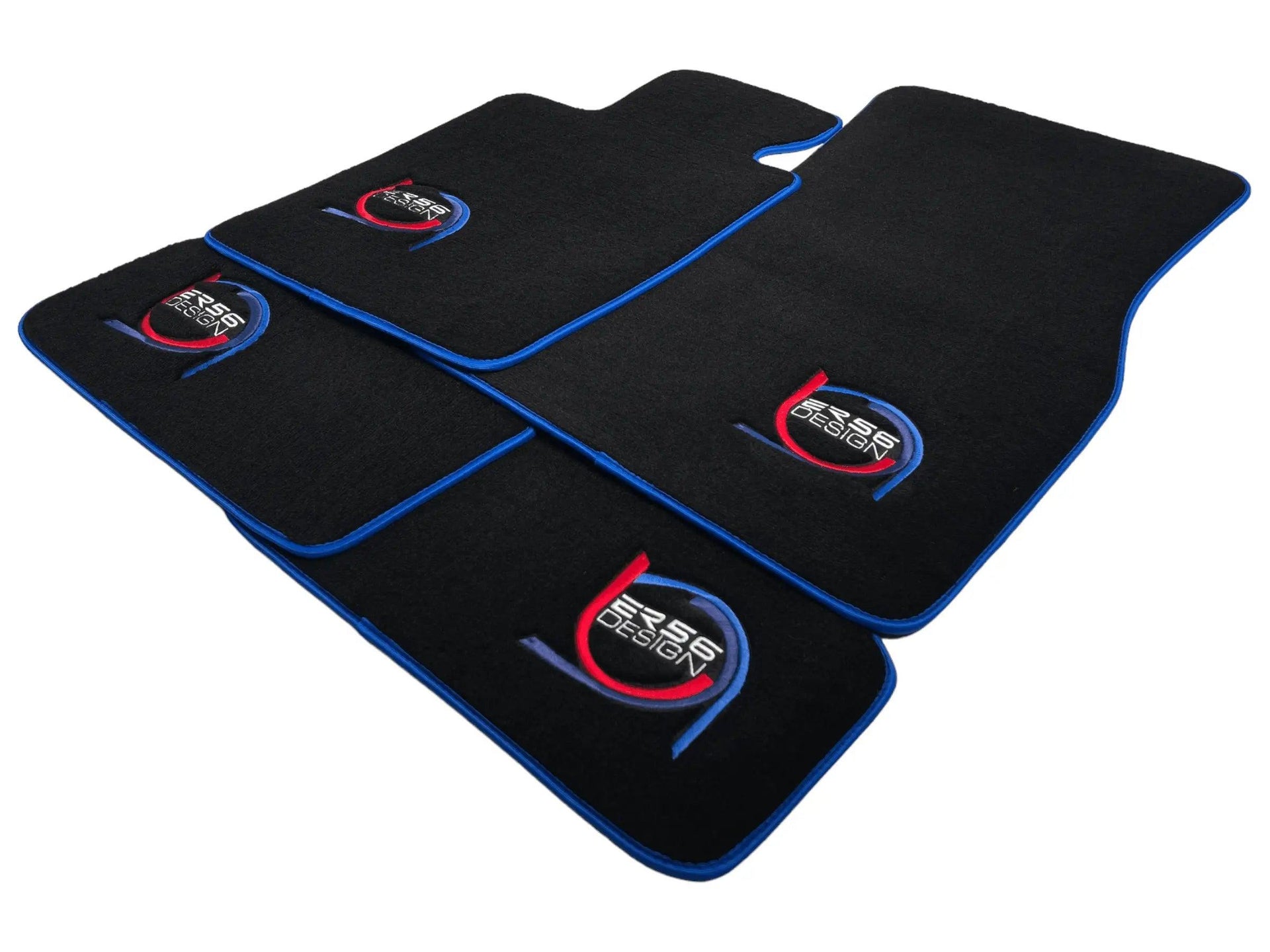 Black Floor Mats For BMW 4 Series G22 Coupe ER56 Design Limited Edition Blue Trim - AutoWin