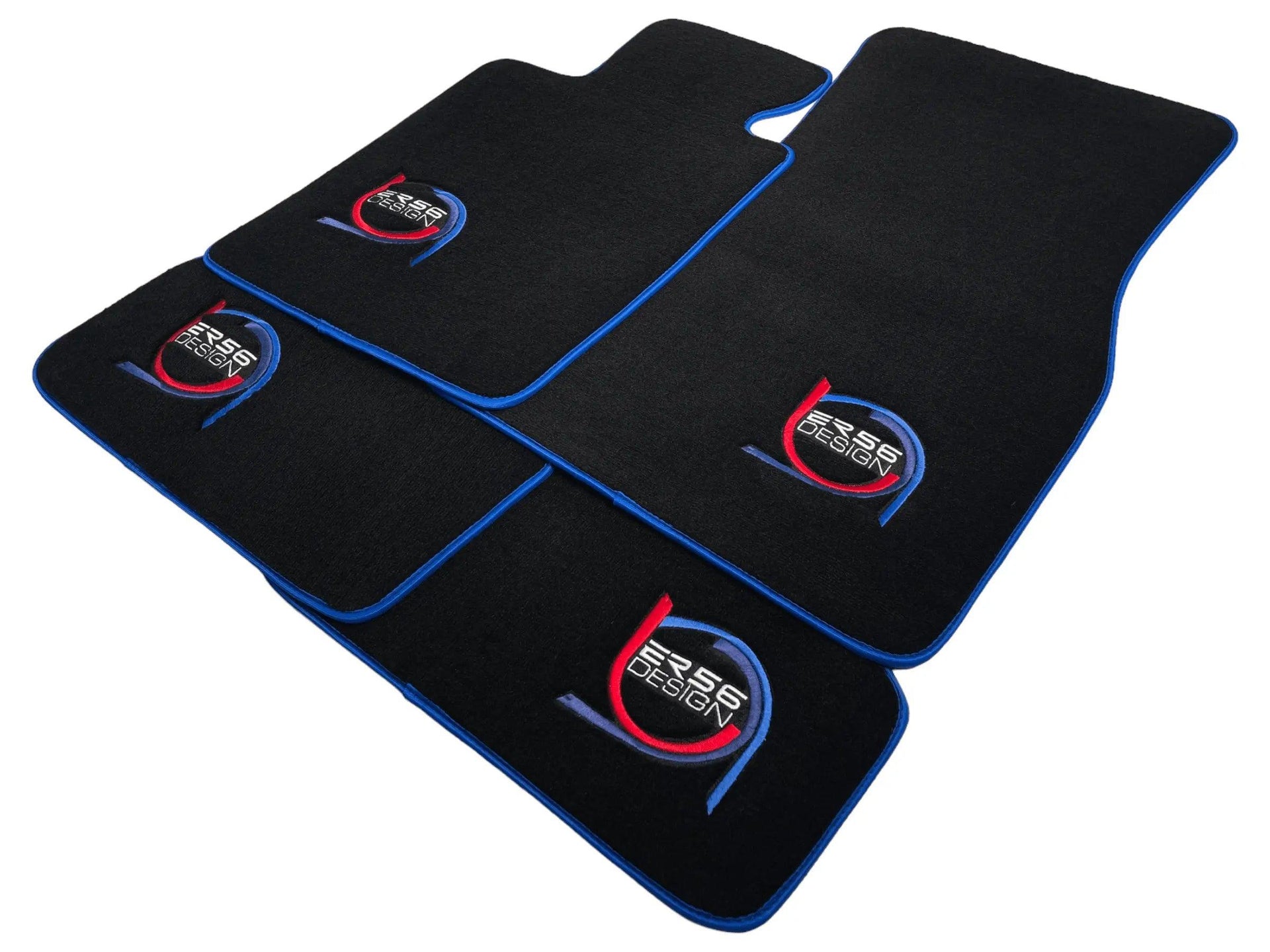 Black Floor Mats For BMW 4 Series G26 Gran Coupe ER56 Design Limited Edition Blue Trim - AutoWin
