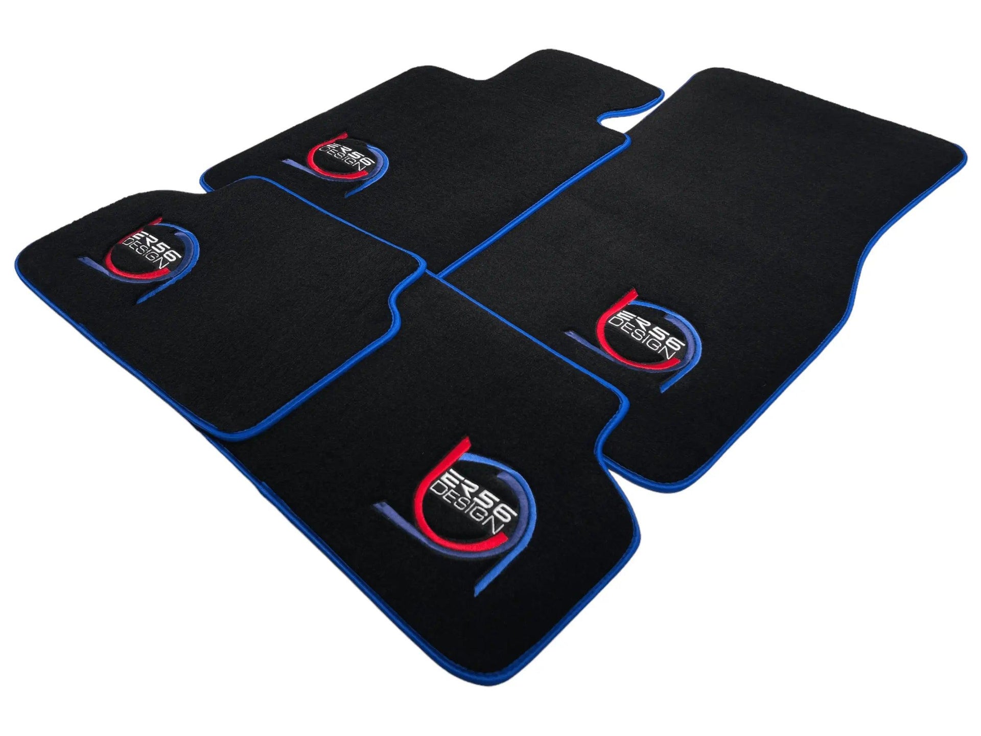 Black Floor Mats For BMW M3 G80 ER56 Design Limited Edition Blue Trim - AutoWin