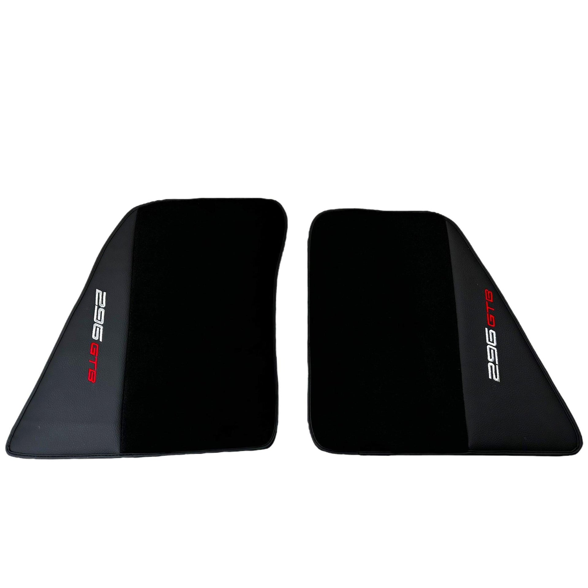 Black Floor Mats for Ferrari 296 GTB (2022-2024) with Leather - AutoWin