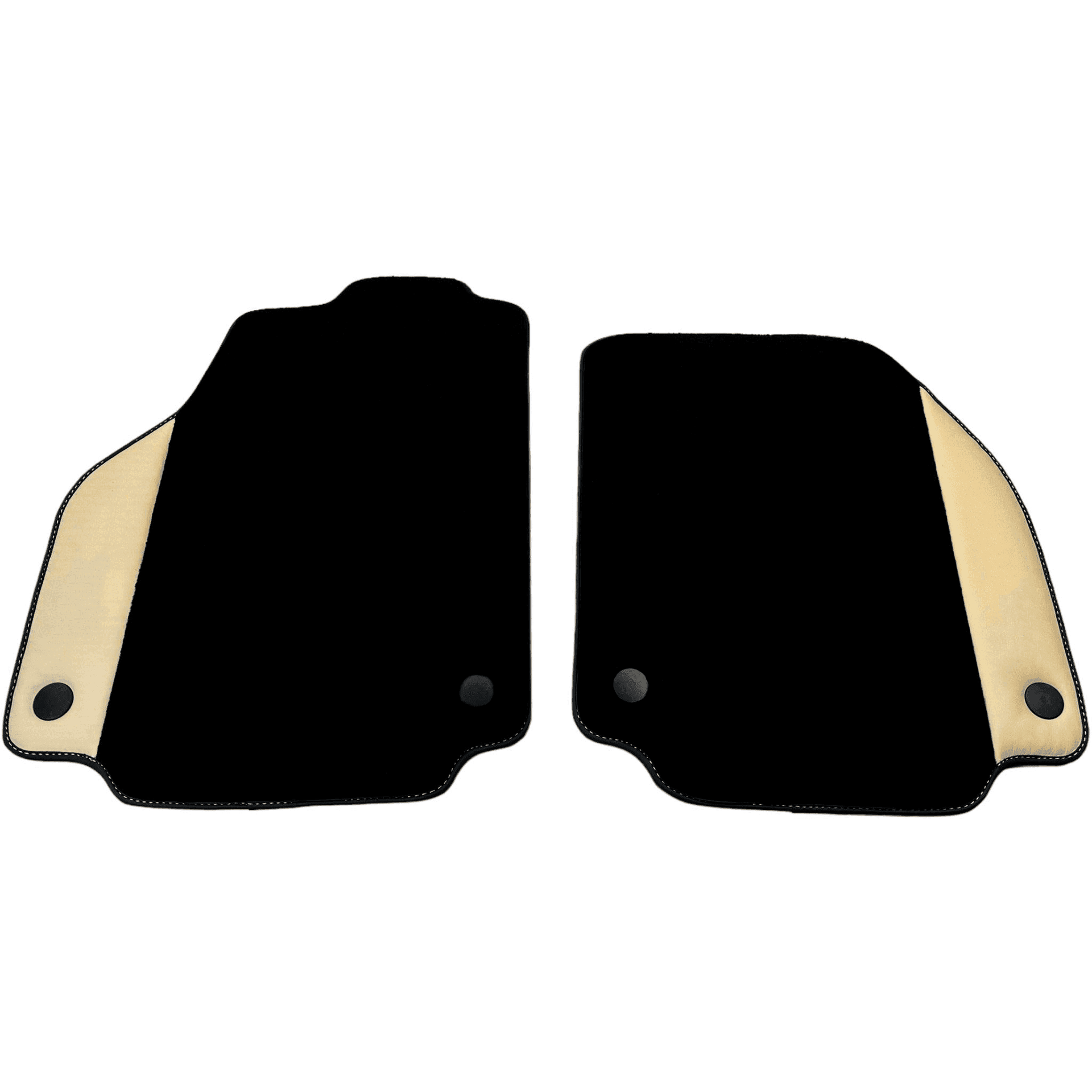 Black Floor Mats for Ferrari 458 Spider (2012-2015) with Crema Nappa Leather - AutoWin