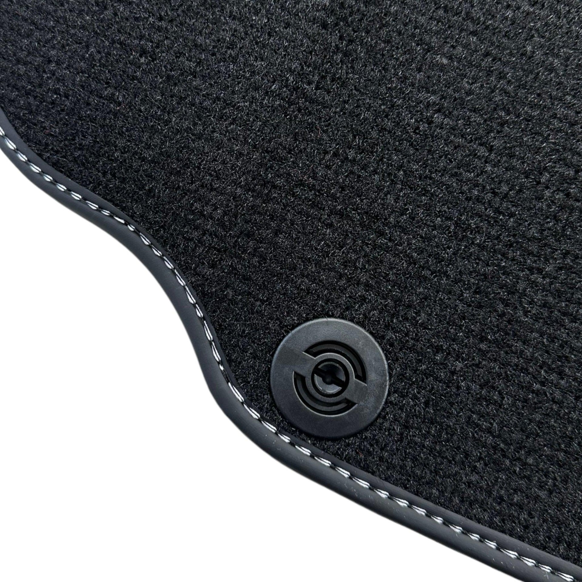 Black Floor Mats for Ferrari F12 Berlinetta (2012-2022) with Carbon Leather - AutoWin