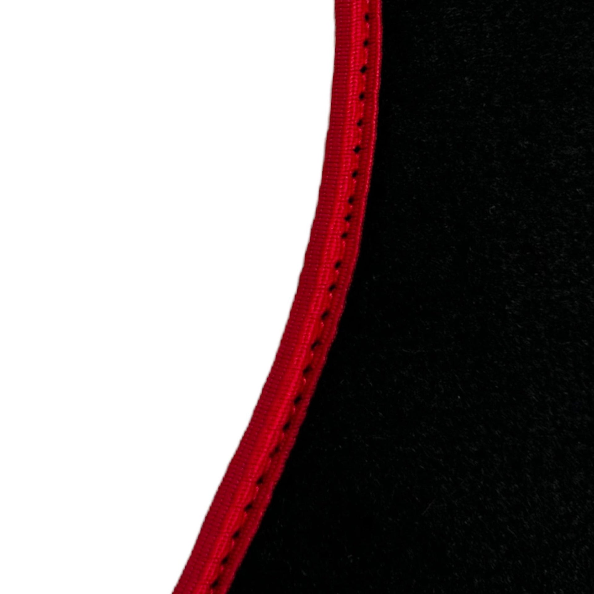 Black Floor Mats For Nissan 300ZX (1990-2000) Red Trim - AutoWin