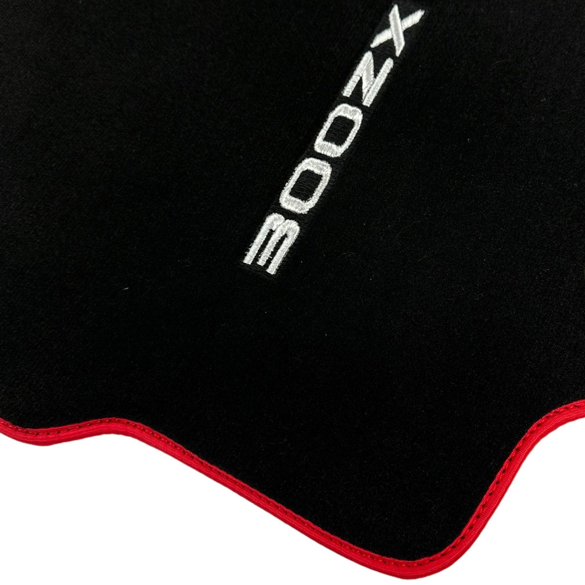 Black Floor Mats For Nissan 300ZX (1990-2000) Red Trim - AutoWin