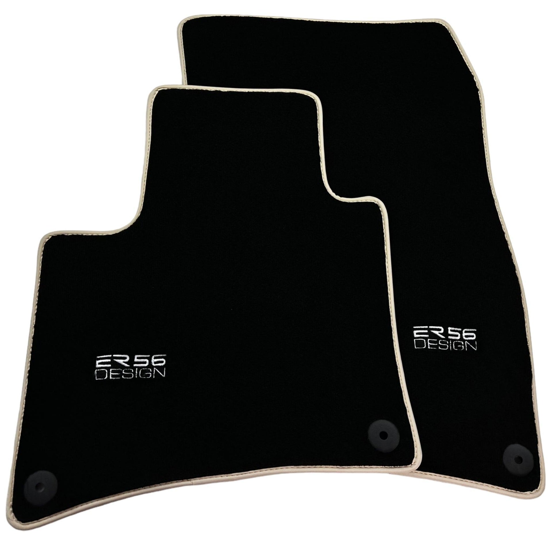 Black Floor Mats for Porsche Cayenne (2010-2018) ER56 Design - AutoWin