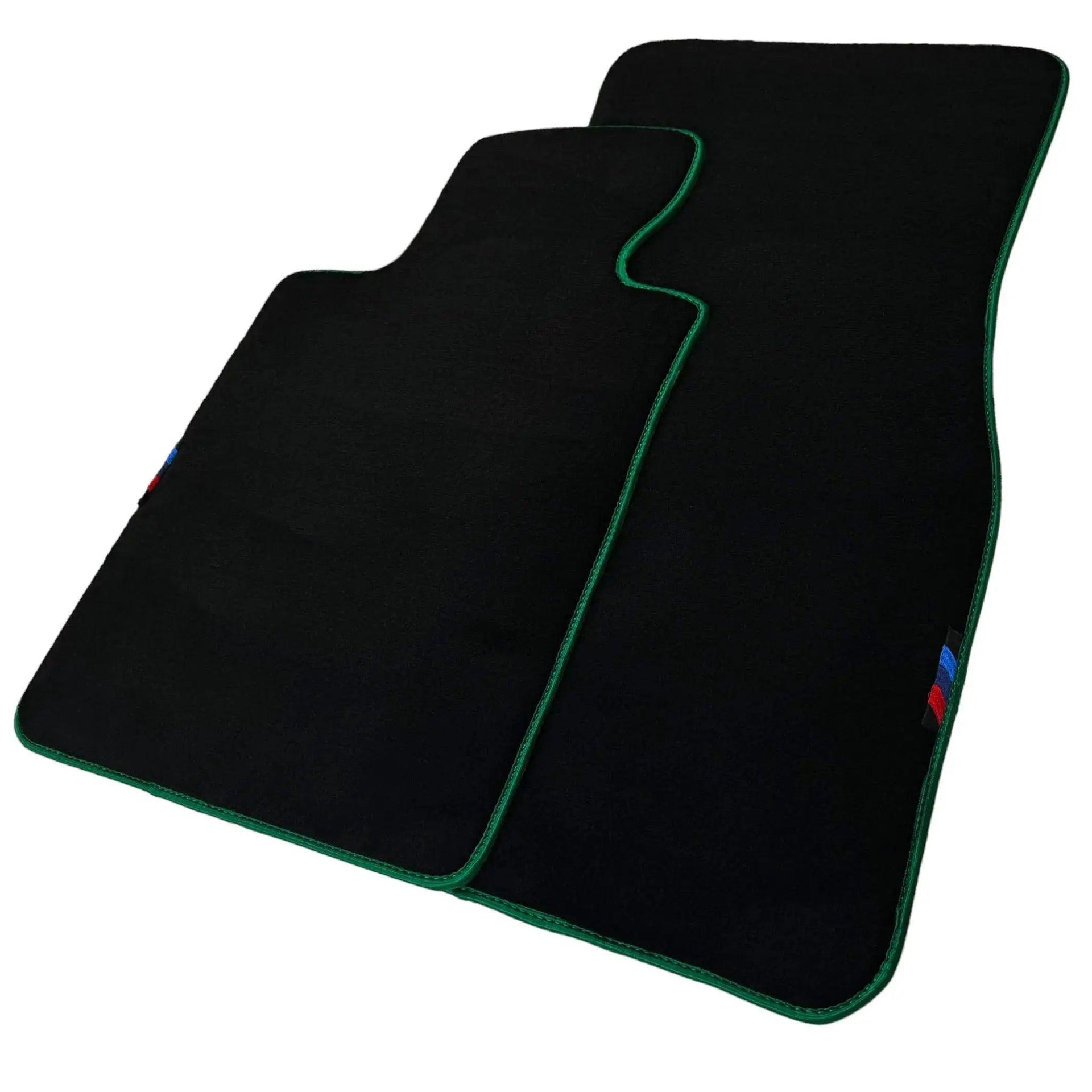 Black Mats For BMW 3 Series E36 Convertible | Green Trim - AutoWin