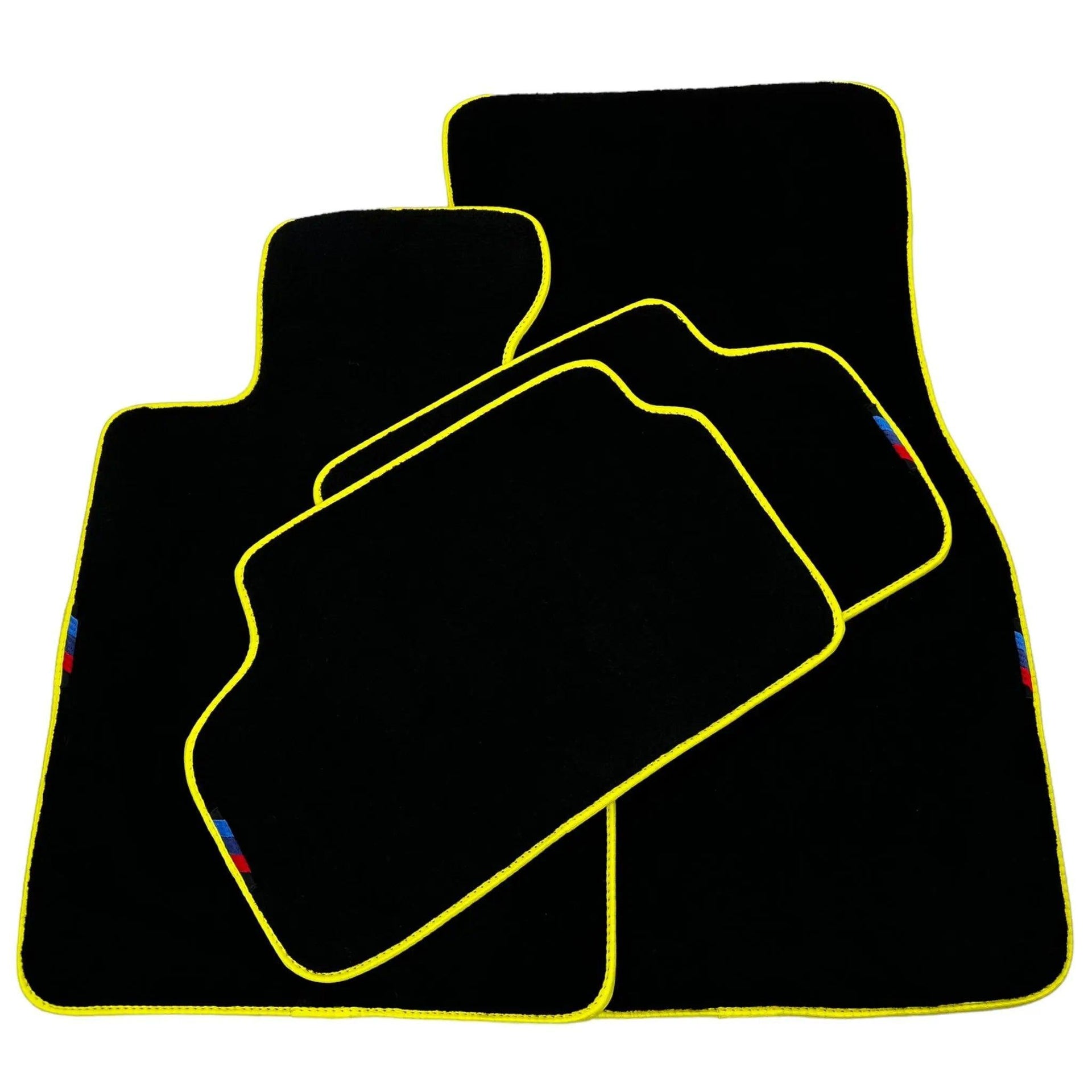 Black Mats For BMW 6 Series F13 2-door Coupe | Yellow Trim - AutoWin
