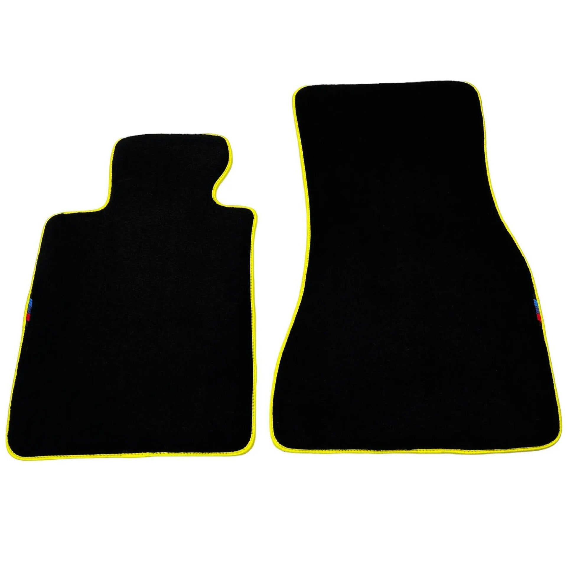 Black Mats For BMW 7 Series E32 | Yellow Trim - AutoWin