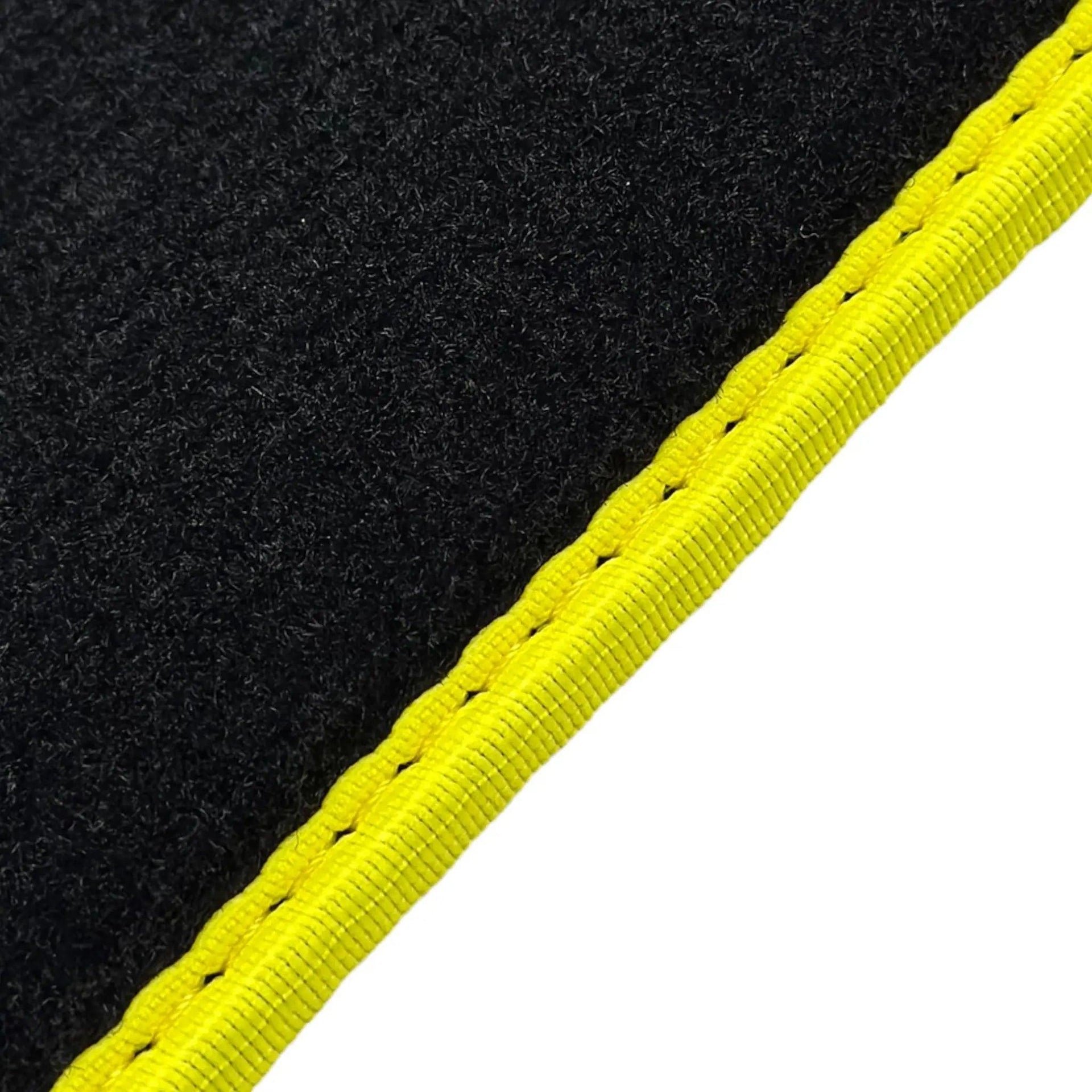 Black Mats For BMW 7 Series E38 Long | Yellow Trim - AutoWin