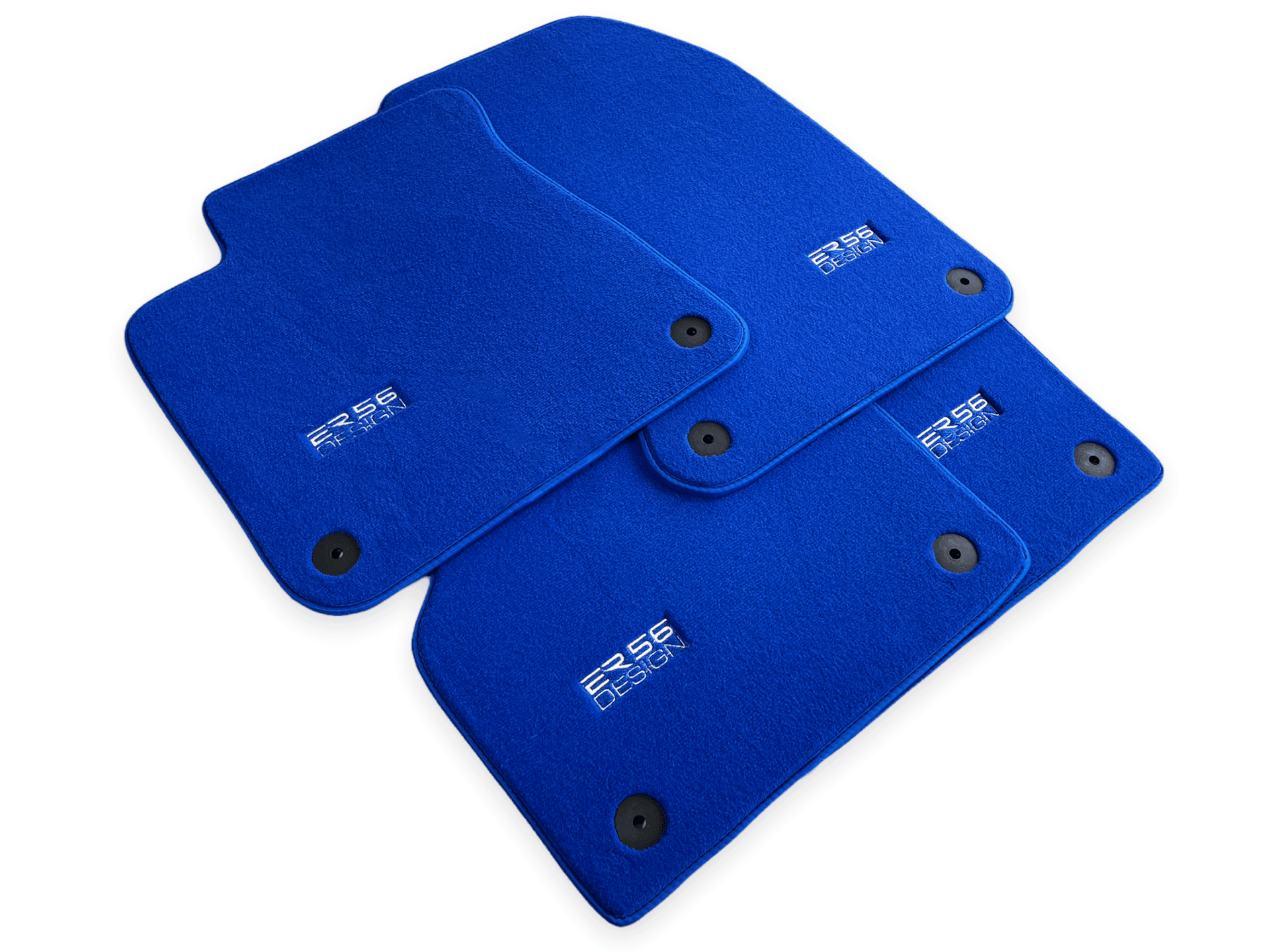 Blue Floor Mats for Audi A6 - C6 Avant Facelift (2008-2011) | ER56 Design - AutoWin