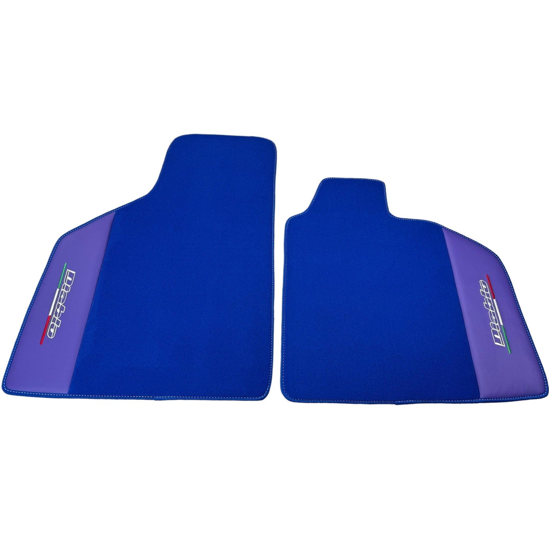 Blue Floor Mats for Lamborghini Diablo (1990-2001) with Purple Leather - AutoWin
