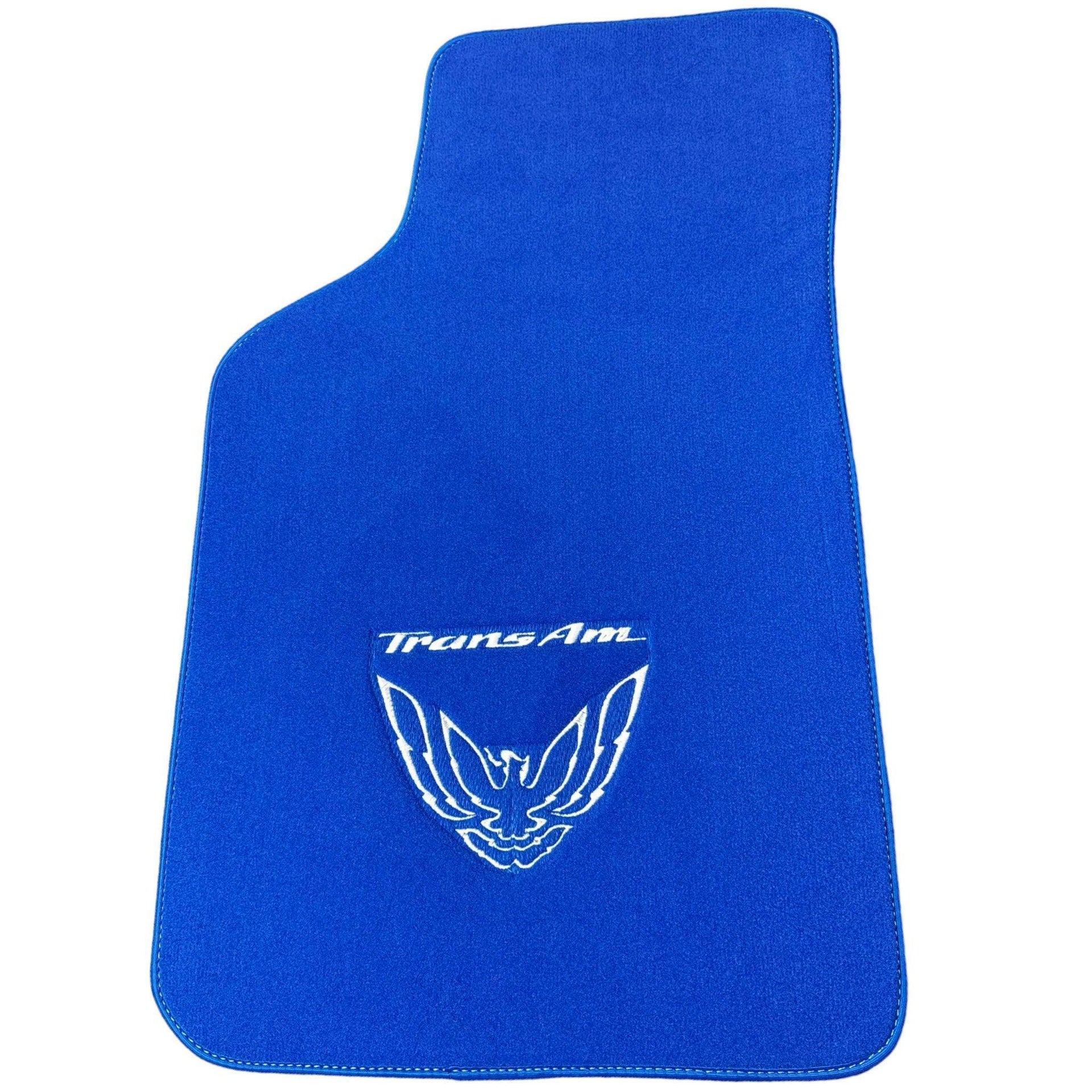 Blue Floor Mats for Pontiac FireBird (1970-1981) with Trans Am Logo - AutoWin
