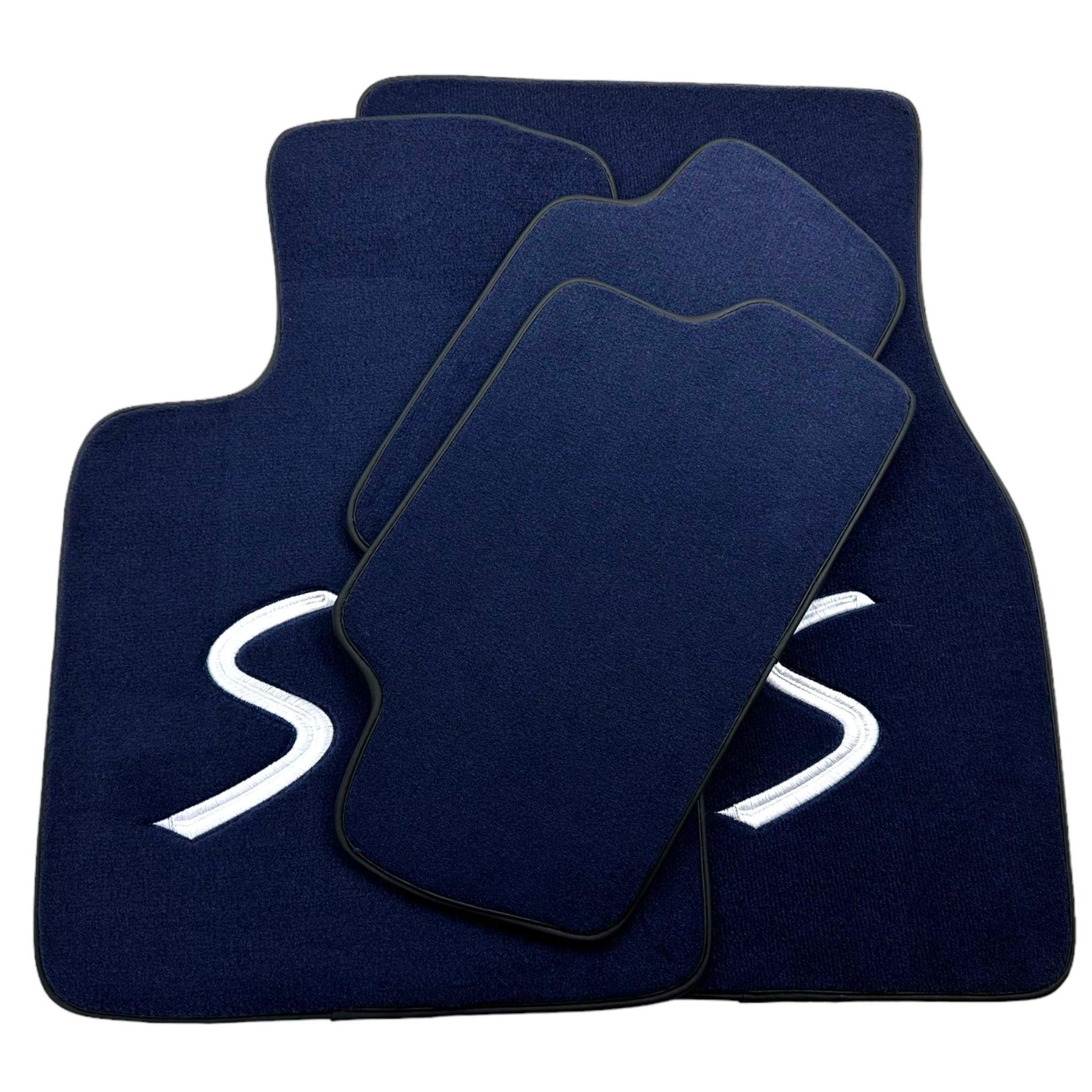 Dark Blue Floor Mats for Mini Cooper / One R53 (2001-2007) Cooper S - AutoWin
