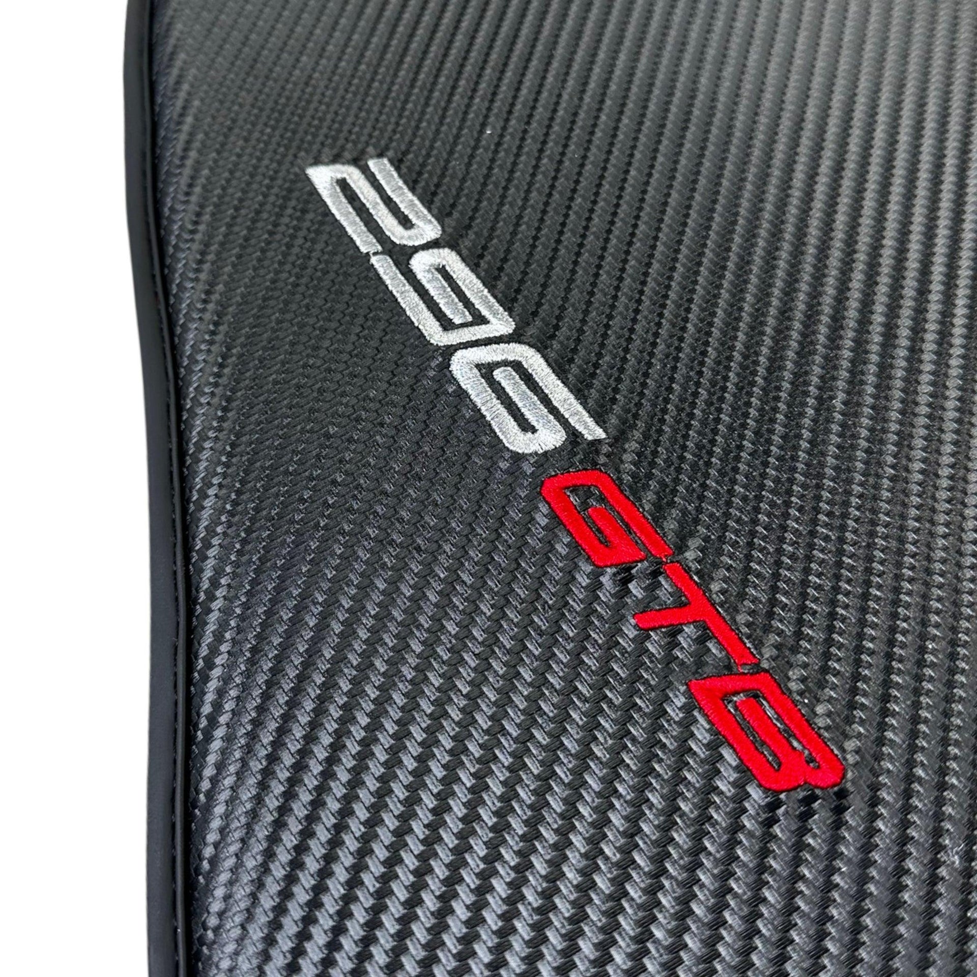Floor Mats for Ferrari 296 GTB (2022-2024) Made From Carbon Fiber Leather - AutoWin