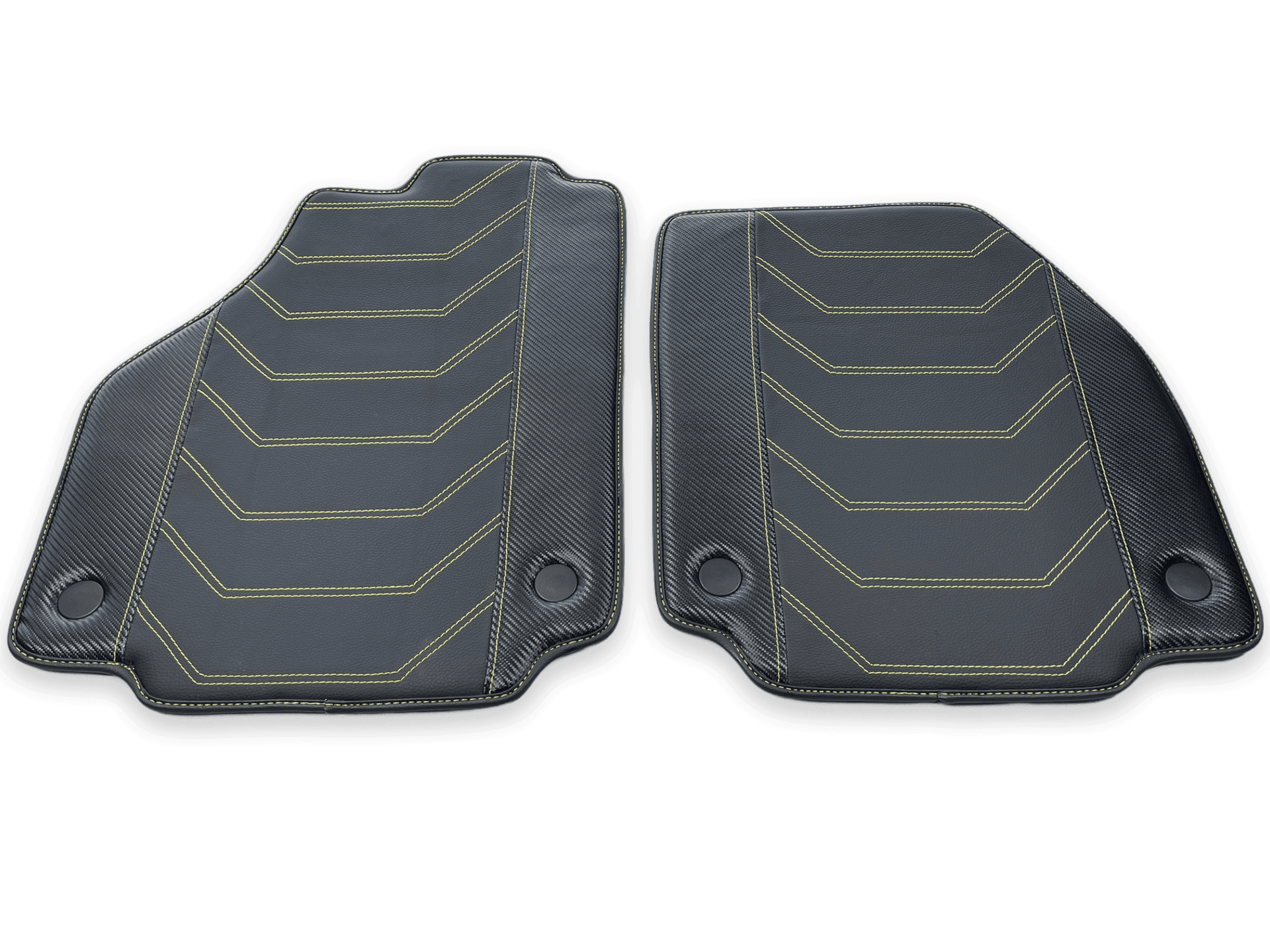 Floor Mats For Ferrari F8 Spider 2019-2022 Yellow Sewing - AutoWin