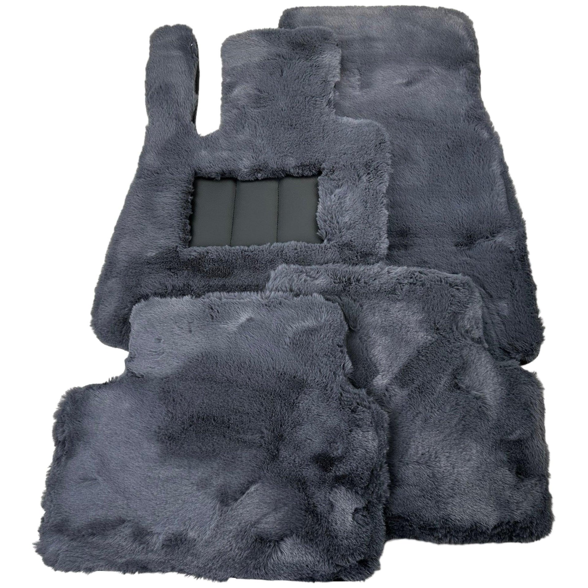 Gray Sheepskin Floor Mats for Mercedes Benz GLC-Class X254 SUV 300e 4Matic (2023-2024) | ER56 Design - AutoWin