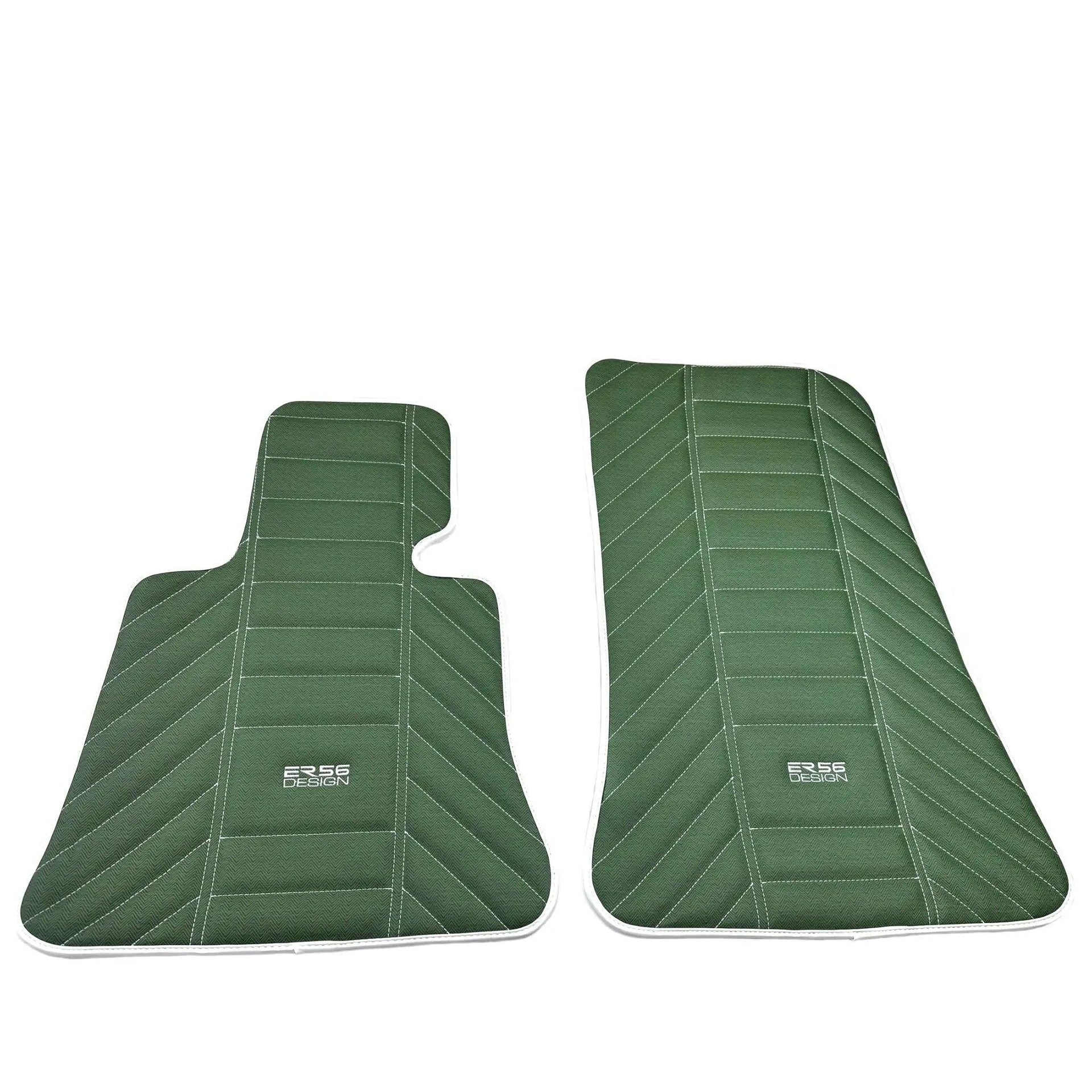 Green Leather Floor Mats For Rolls Royce Shadow 1965-1977 - AutoWin
