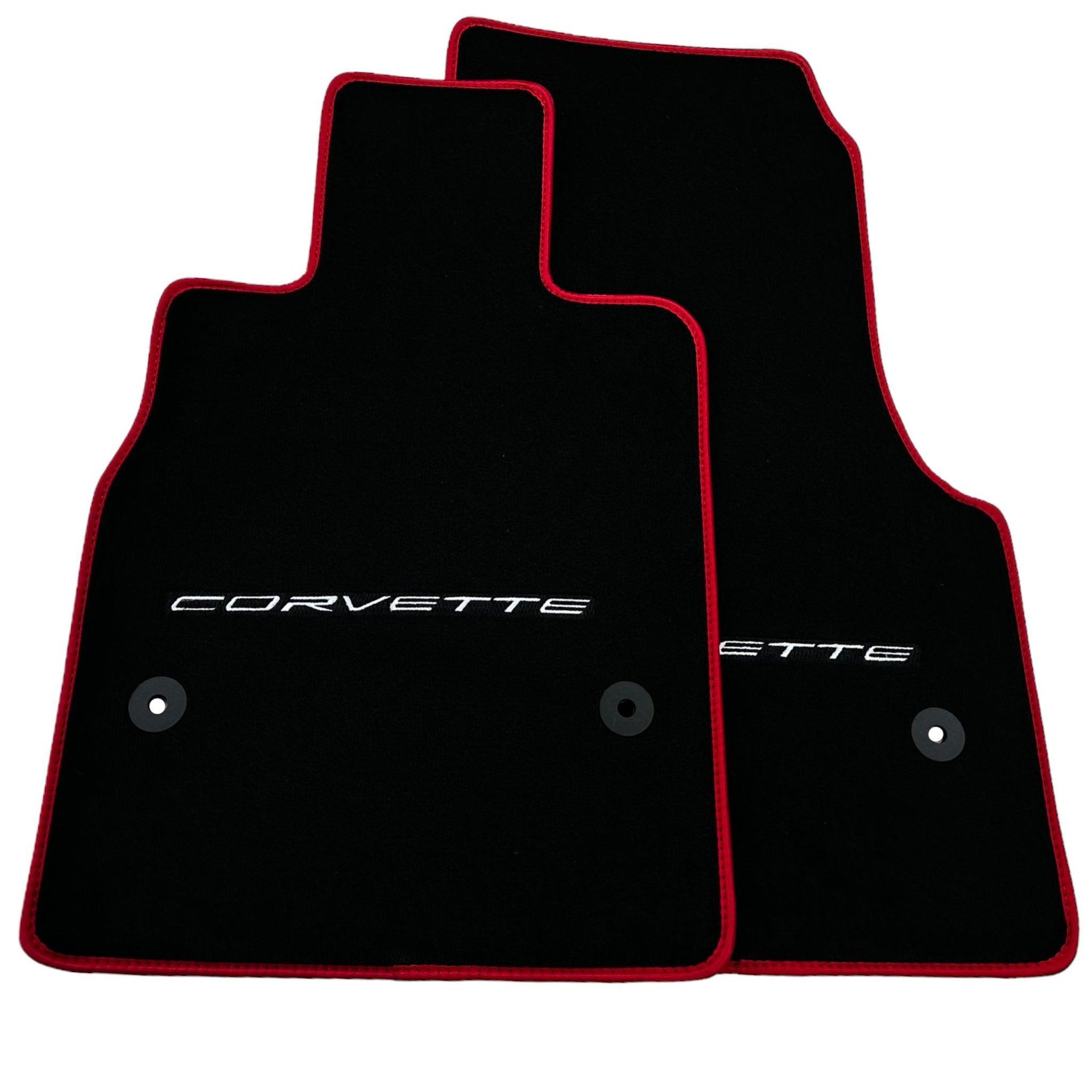 Black Floor Mats For Chevrolet Corvette C8 (2020-2024) - AutoWin