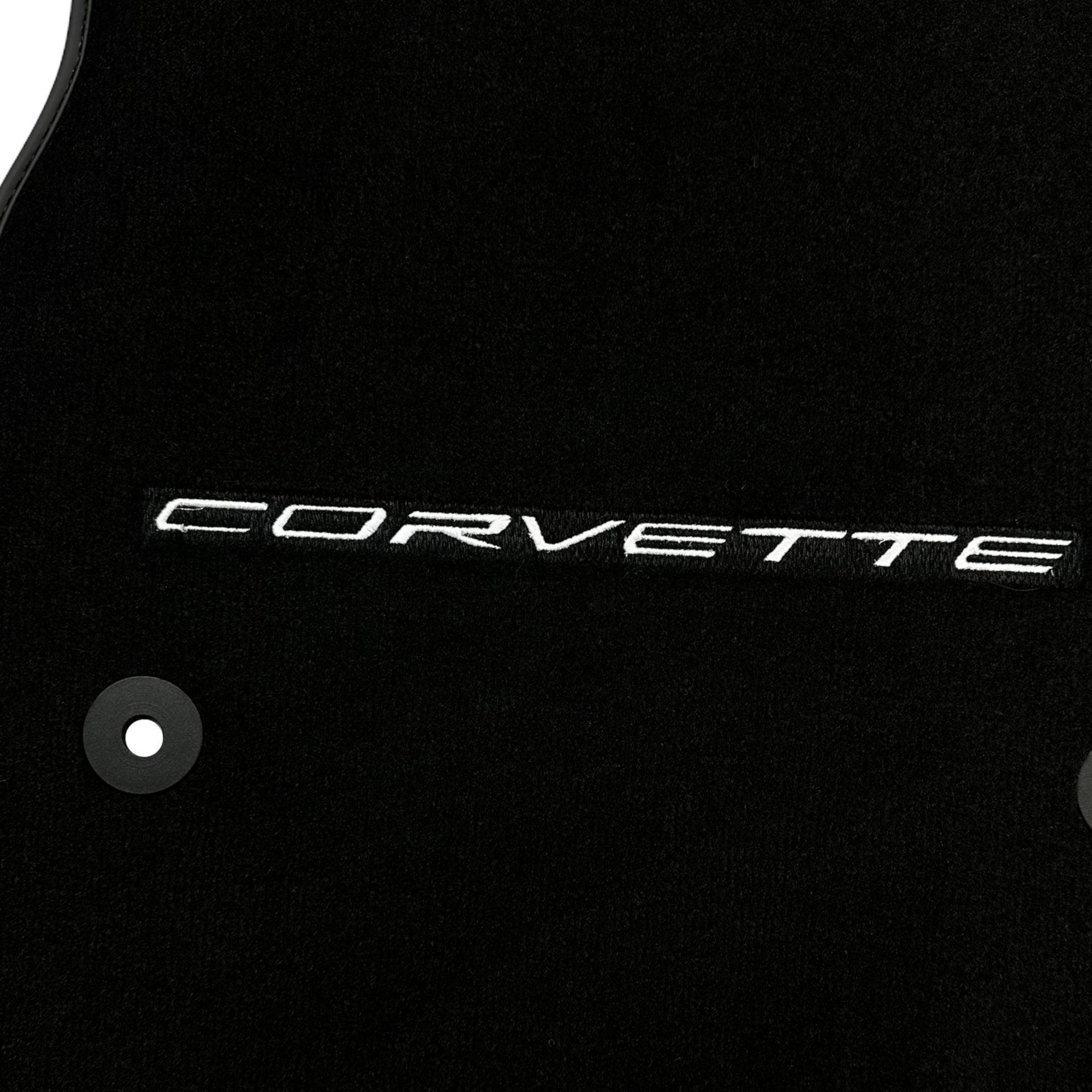 Black Floor Mats For Chevrolet Corvette C8 (2020-2024) - AutoWin