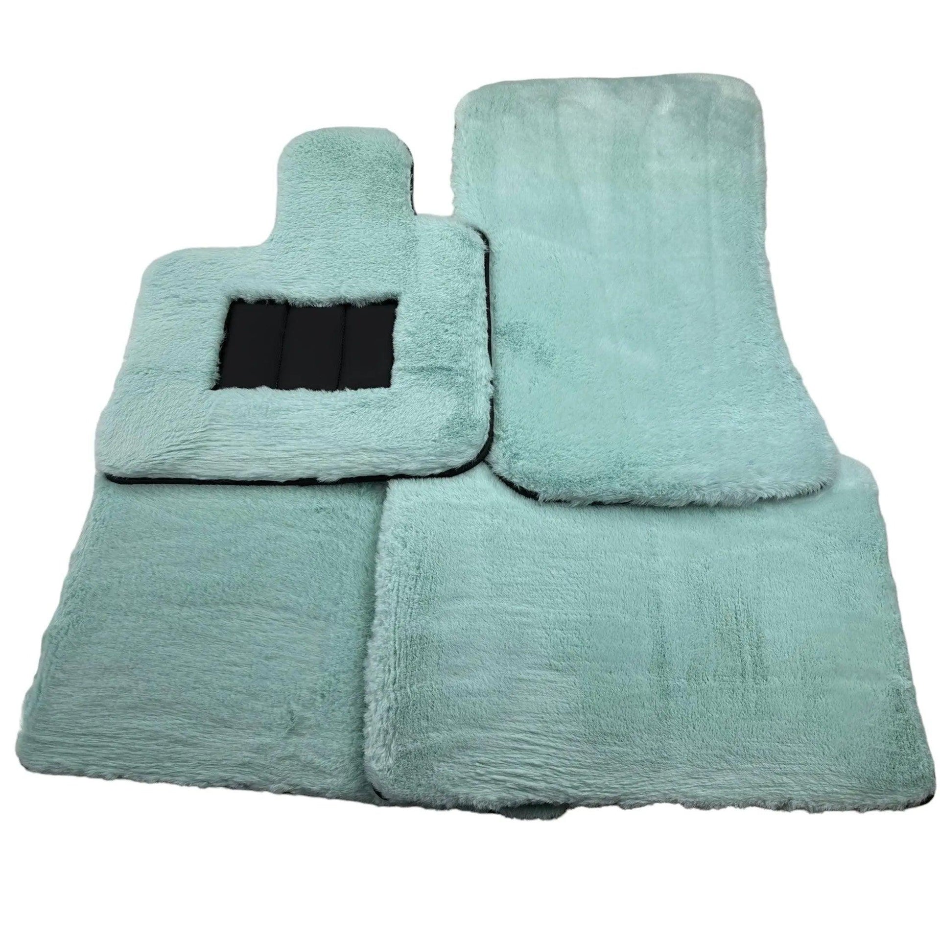 Tiffany Blue Sheepskin Floor Mats For Rolls Royce Shadow 1965-1977 - AutoWin