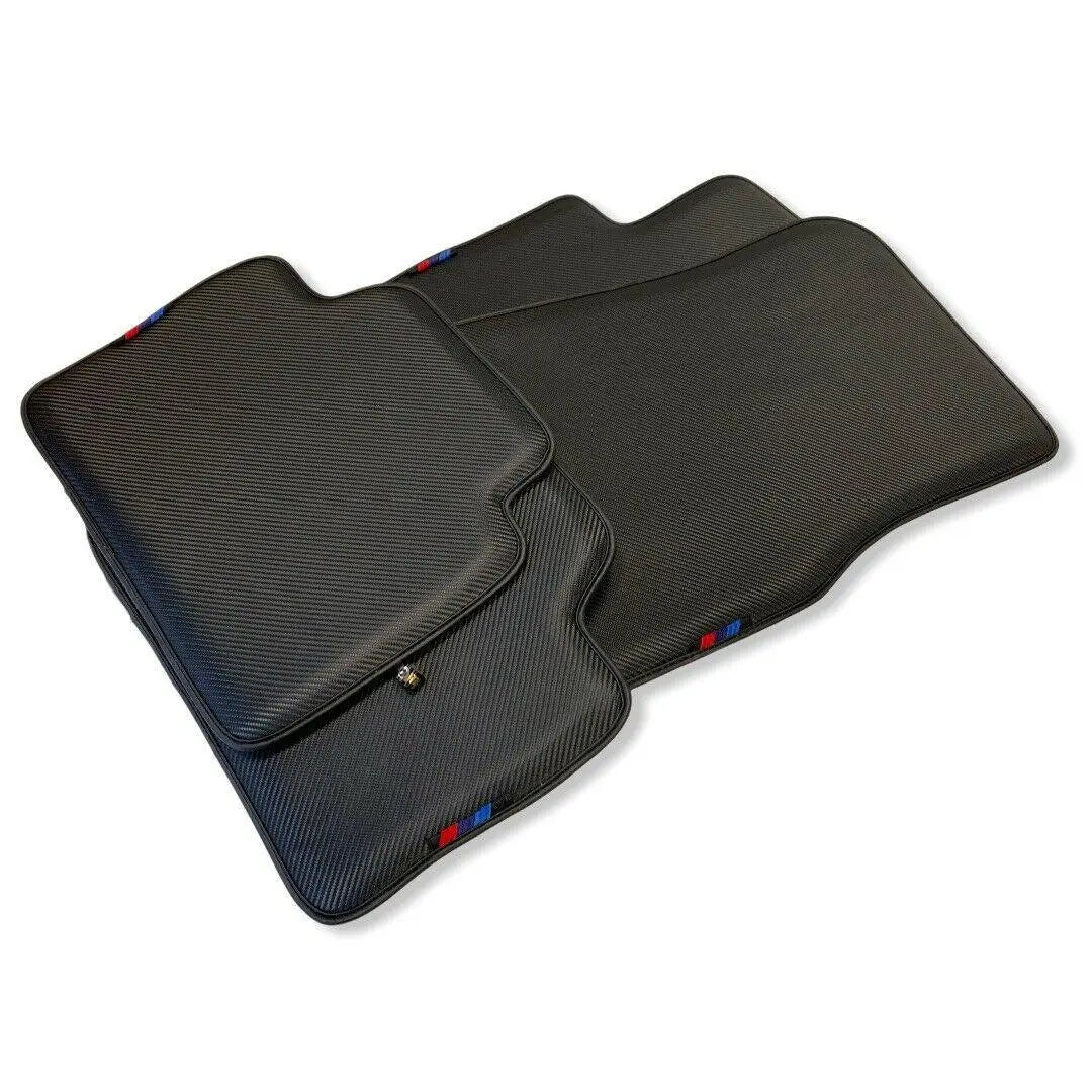 Floor Mats For BMW X5 Series E70 Lci Autowin Brand Carbon Fiber Leather - AutoWin