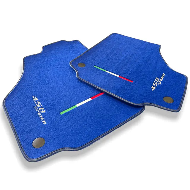 Floor Mats For Ferrari 458 Spider 2012-2015 Blue Autowin Brand Italian Edition - AutoWin
