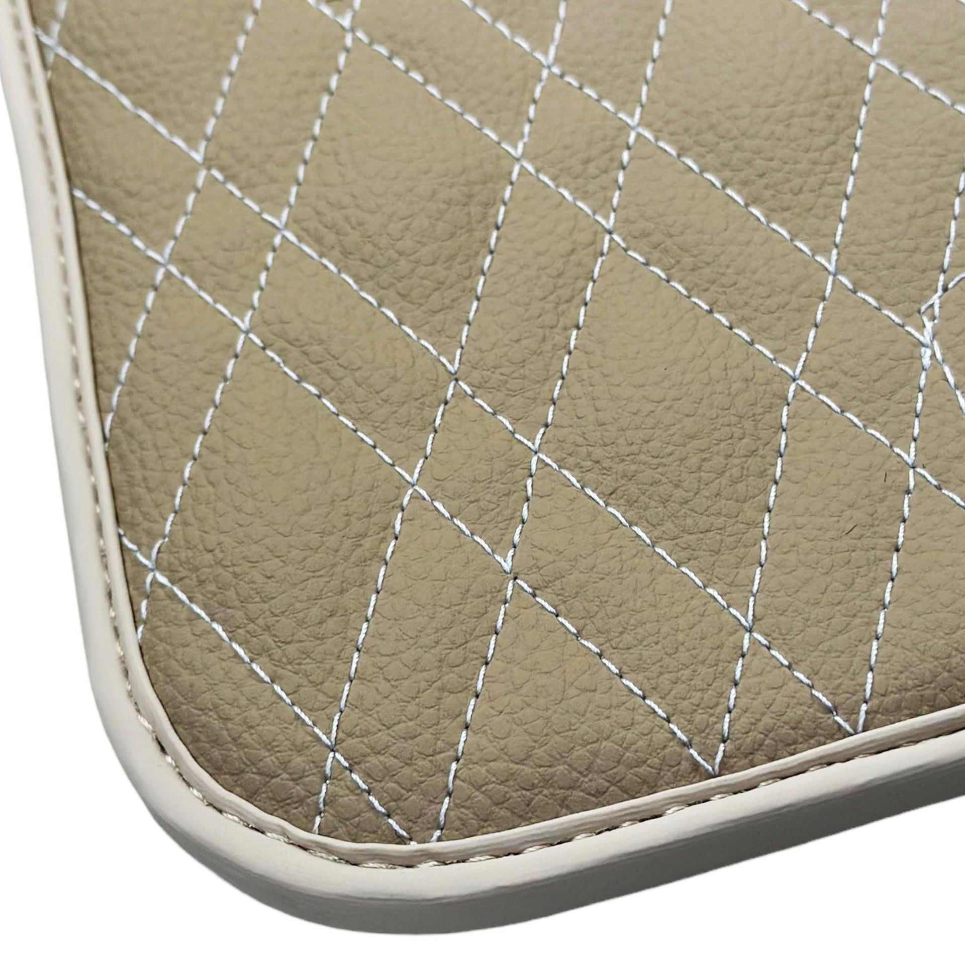 Beige Leather Floor Mats For BMW M3 E93 - AutoWin