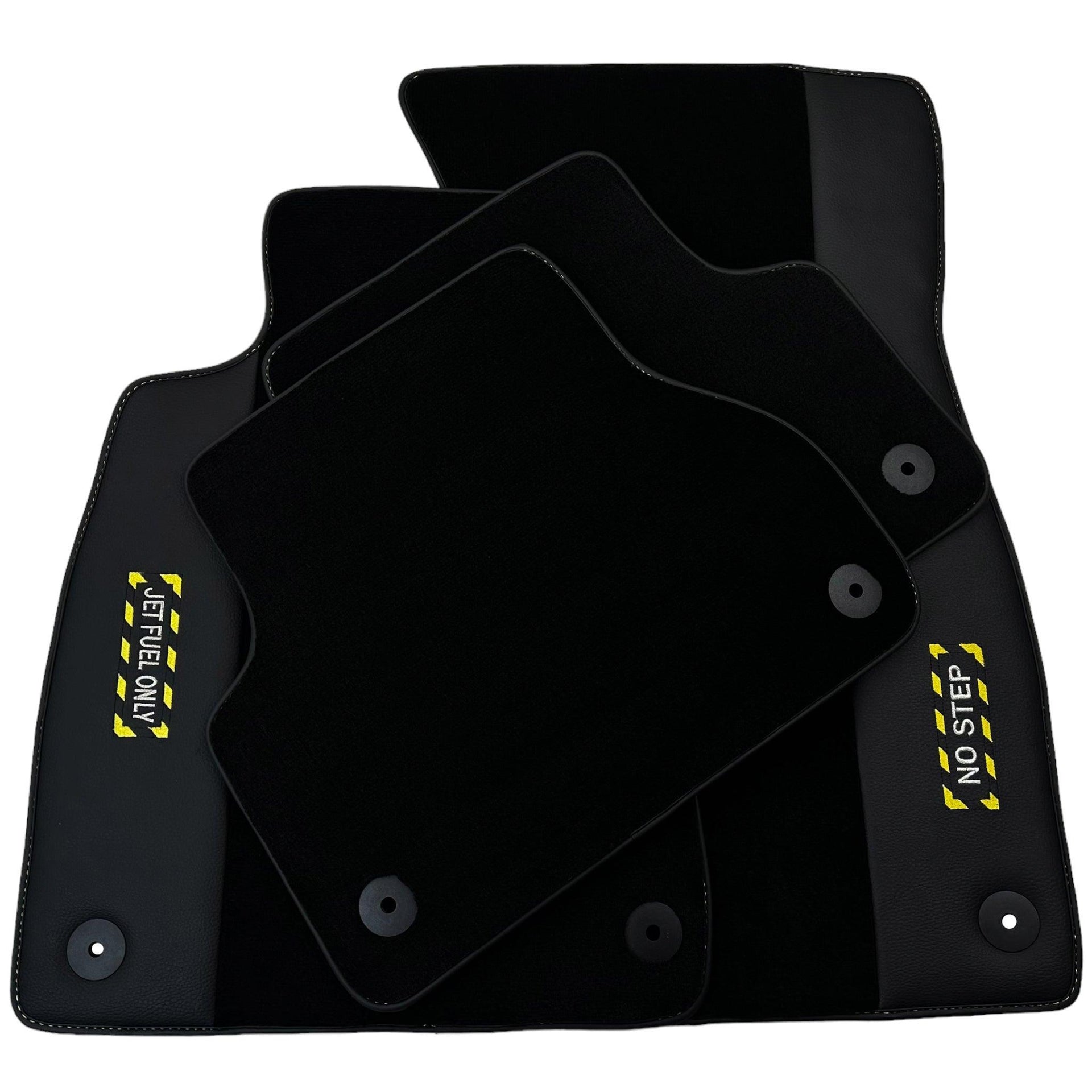 Black Floor Mats for Audi A6 - C8 Sedan (2018-2023) | Fighter Jet Edition - AutoWin