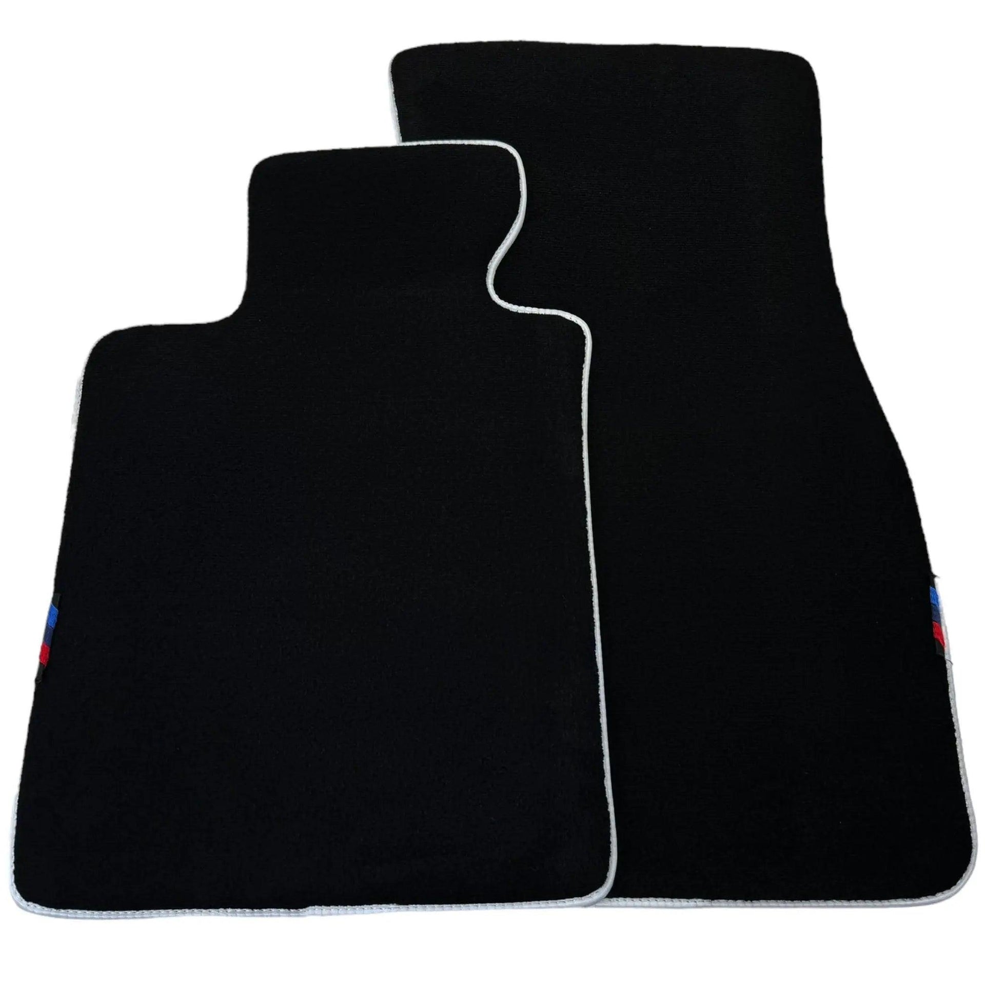 Black Floor Mats For BMW 1 Series E81 | White Trim - AutoWin