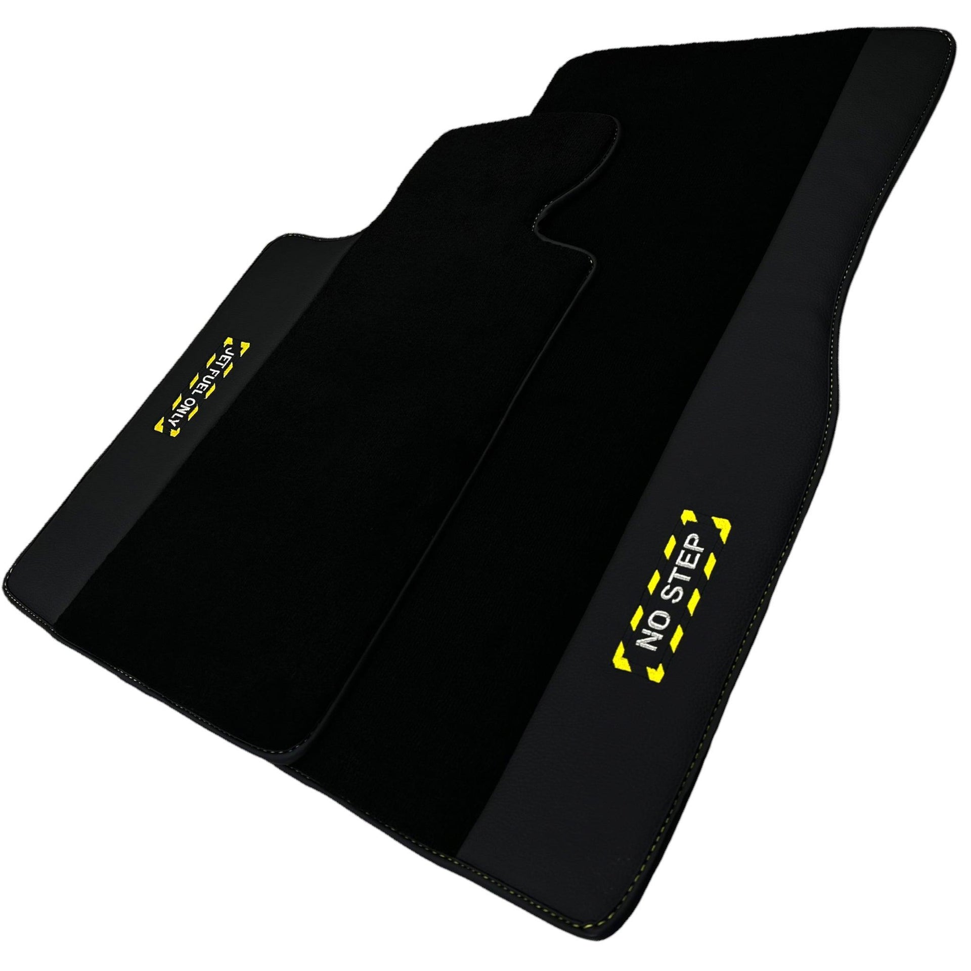 Black Floor Mats For BMW 1 Series E82 | Fighter Jet Edition - AutoWin