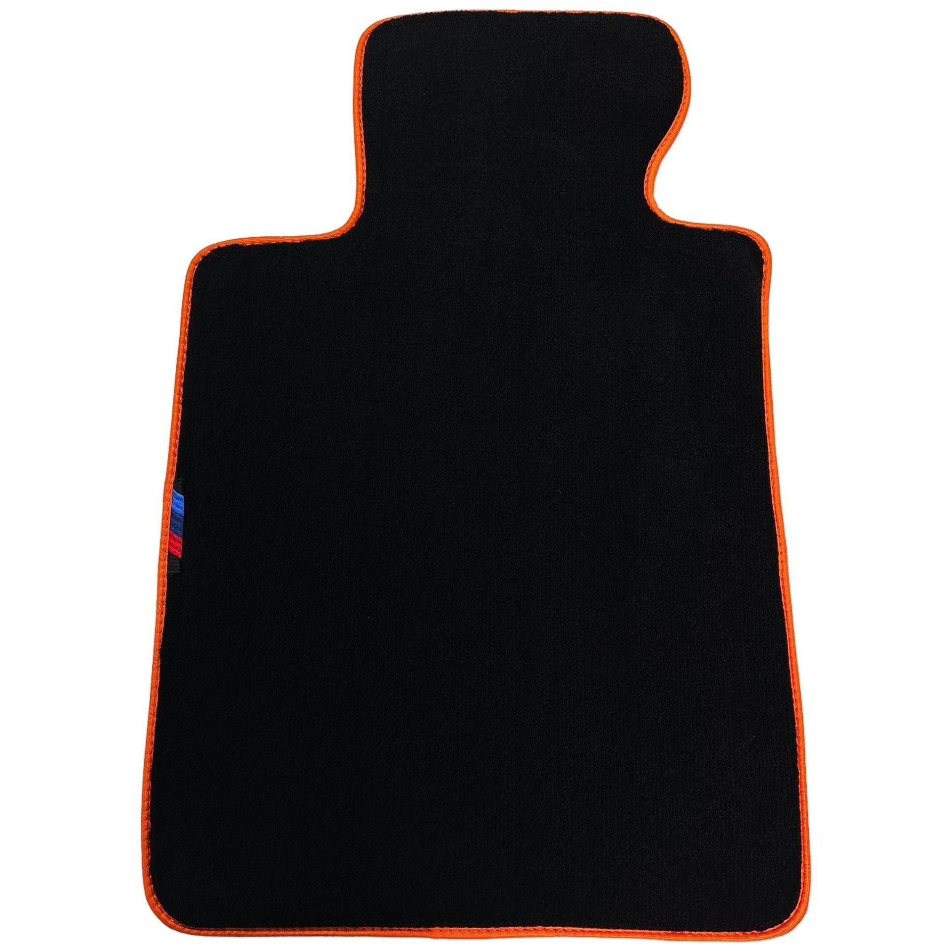 Black Floor Mats For BMW 1 Series F20 | Orange Trim - AutoWin