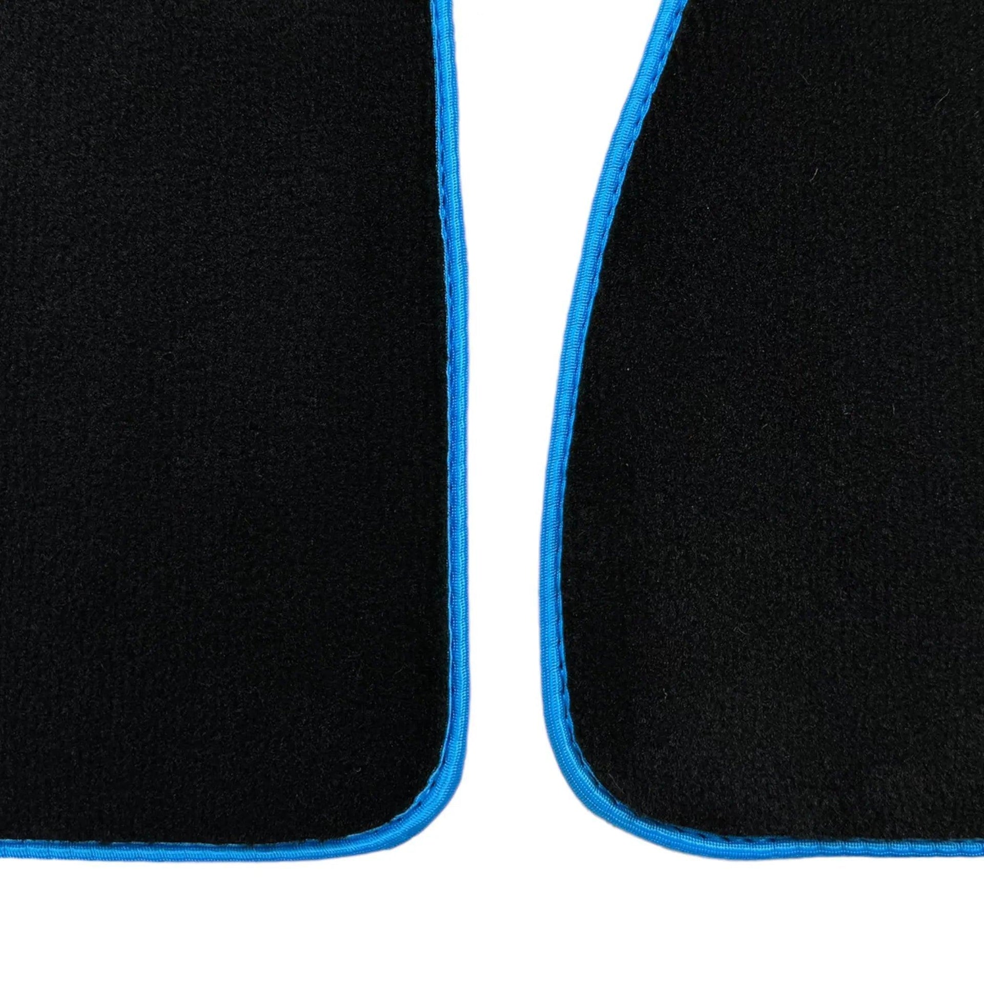 Black Floor Mats For BMW 2 Series F22 | Sky Blue Trim - AutoWin