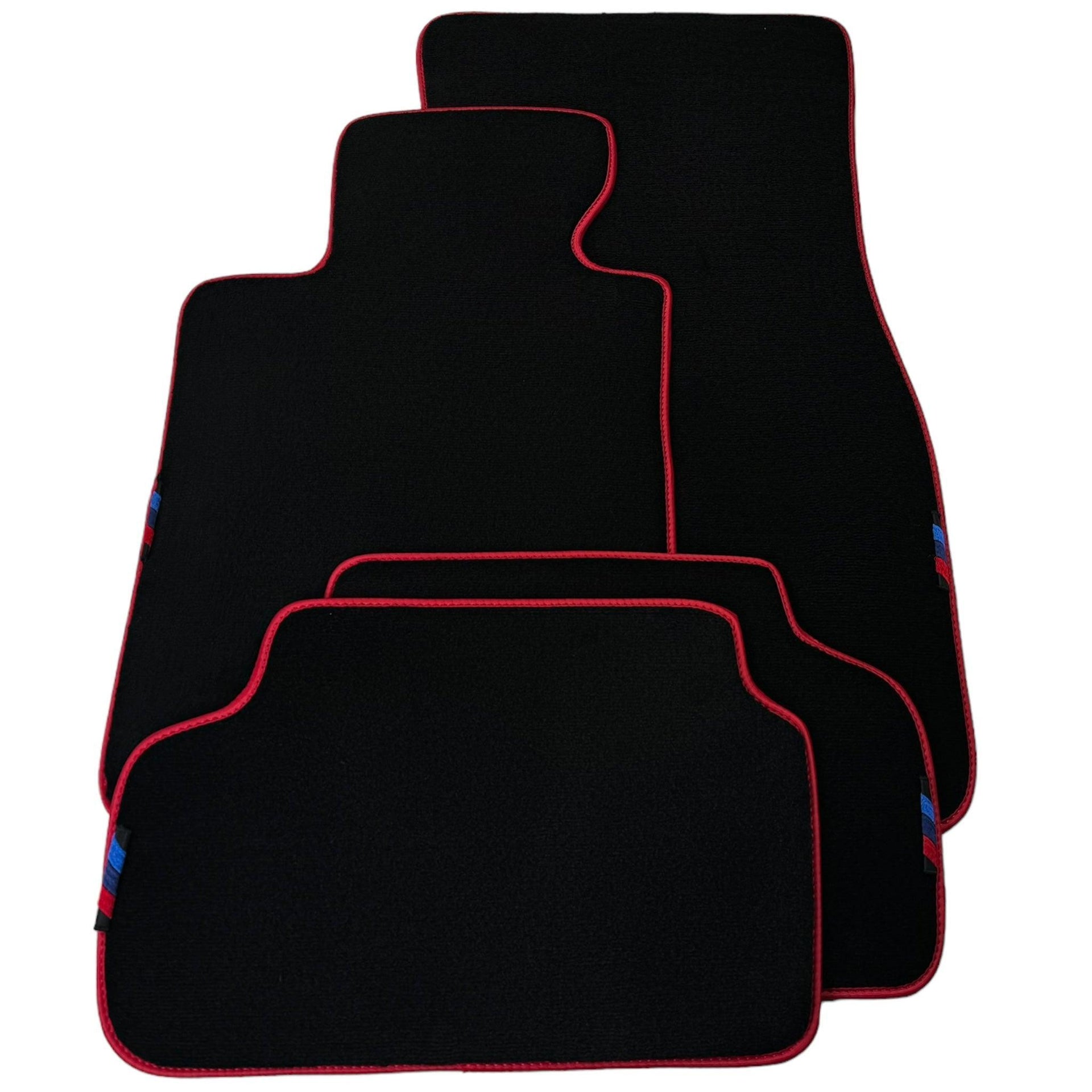 Black Floor Mats For BMW 3 Series F36 Gran Coupe | | Red Trim - AutoWin
