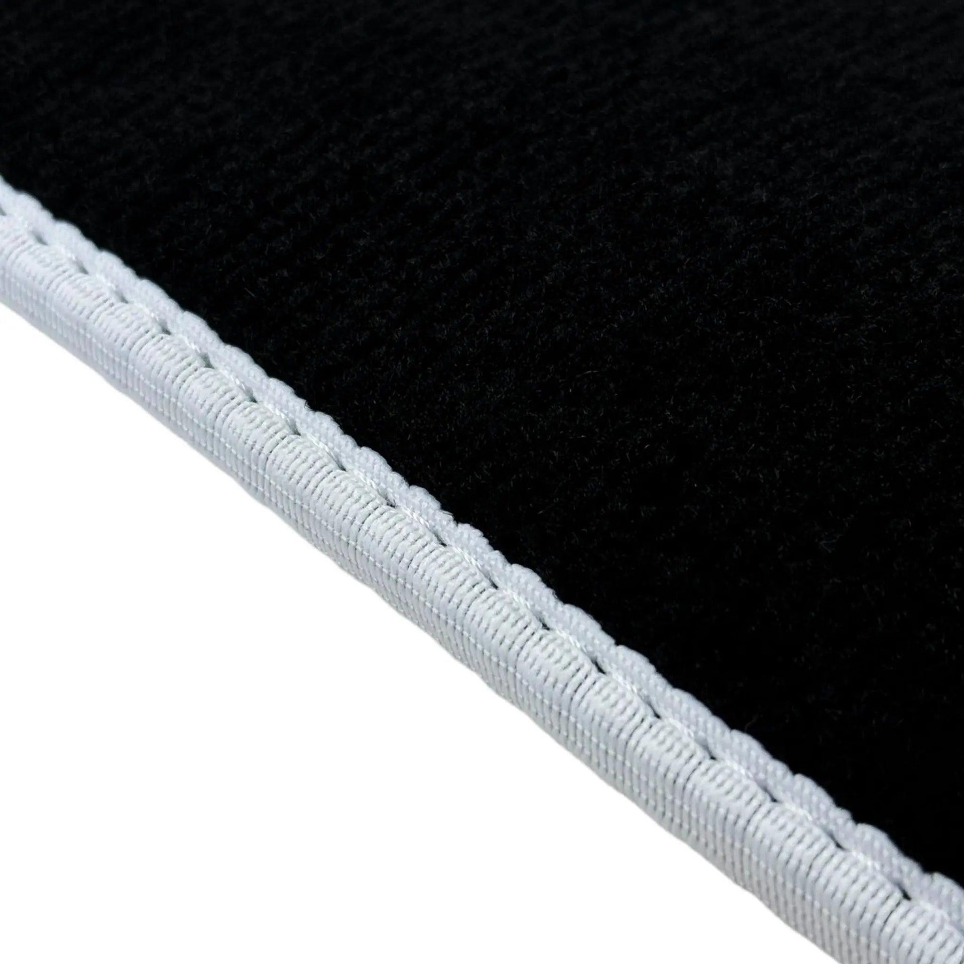 Black Floor Mats For BMW 6 Series F06 Gran Coupe | White Trim AutoWin Brand - AutoWin