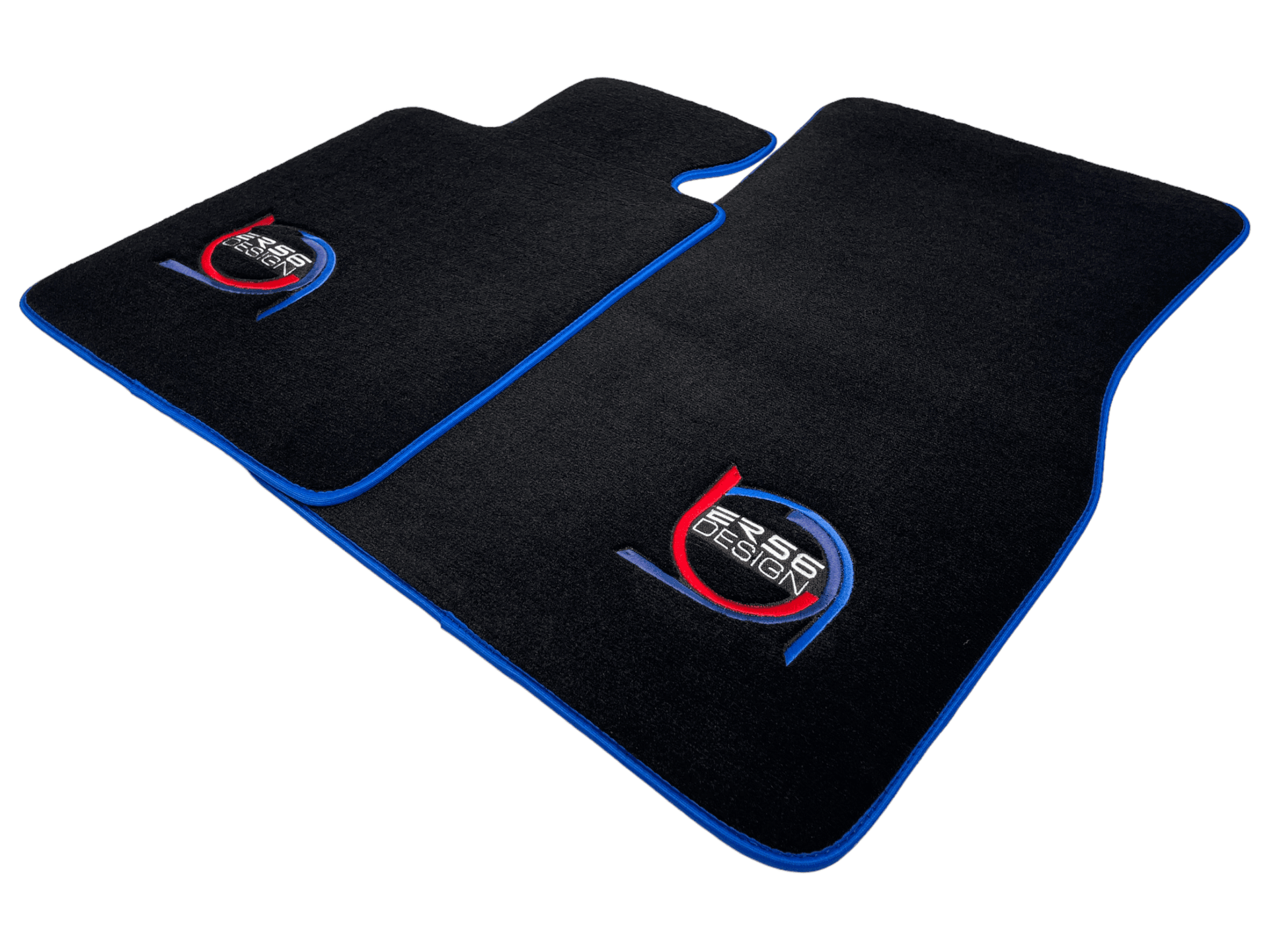 Black Floor Mats For BMW iX1 - U11 SUV ER56 Design Limited Edition Blue Trim - AutoWin
