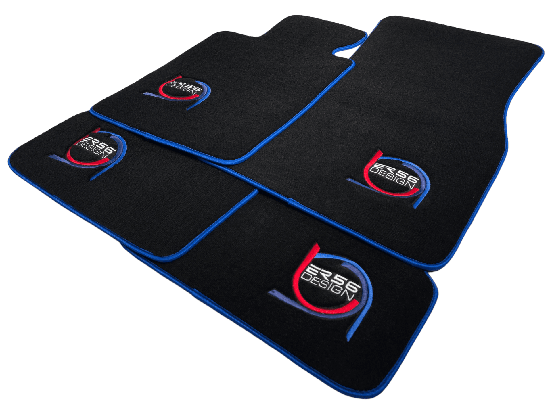 Black Floor Mats For BMW M2 G87 ER56 Design Limited Edition Blue Trim - AutoWin