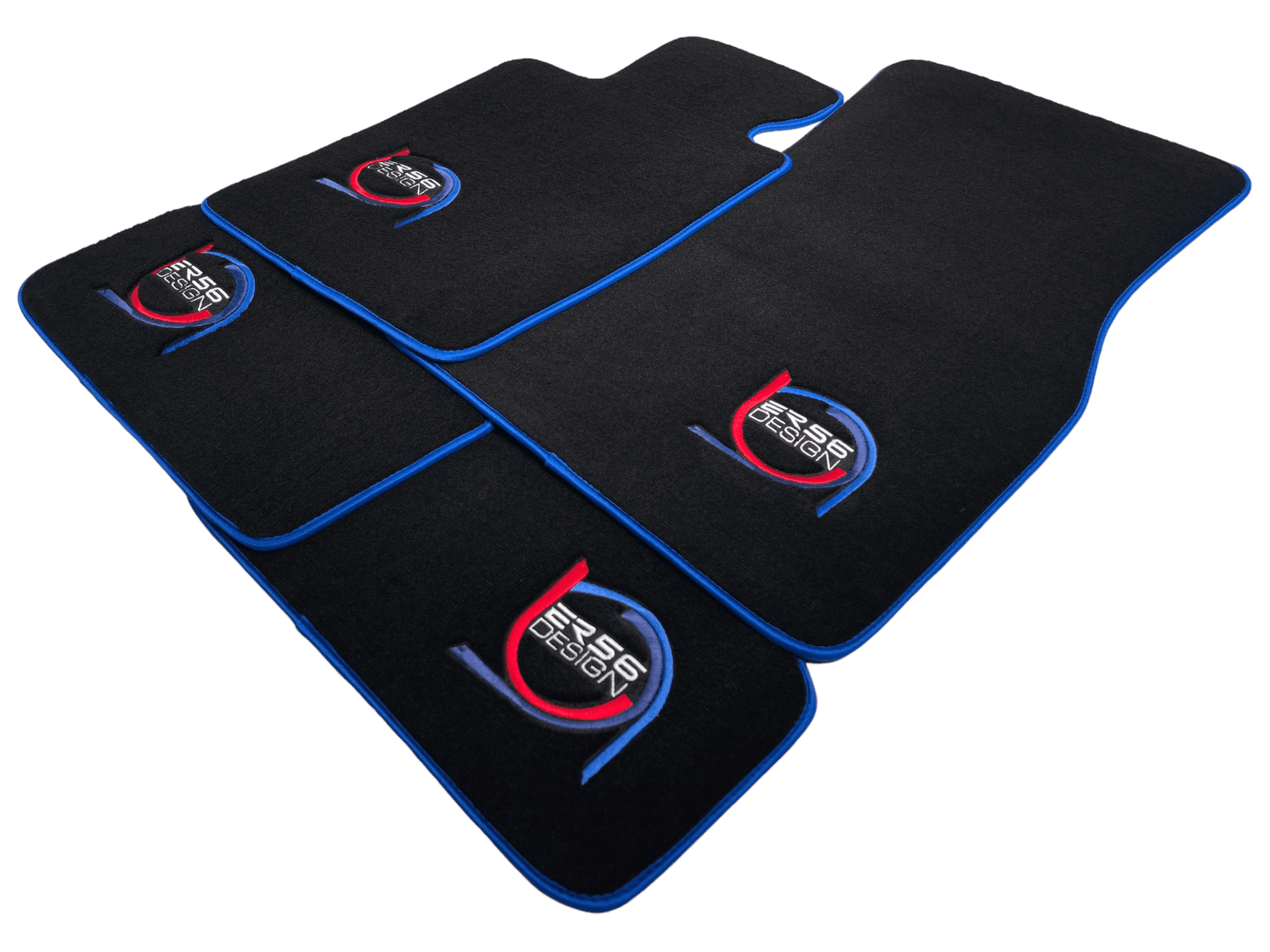 Black Floor Mats For BMW M3 E36 ER56 Design Limited Edition Blue Trim - AutoWin