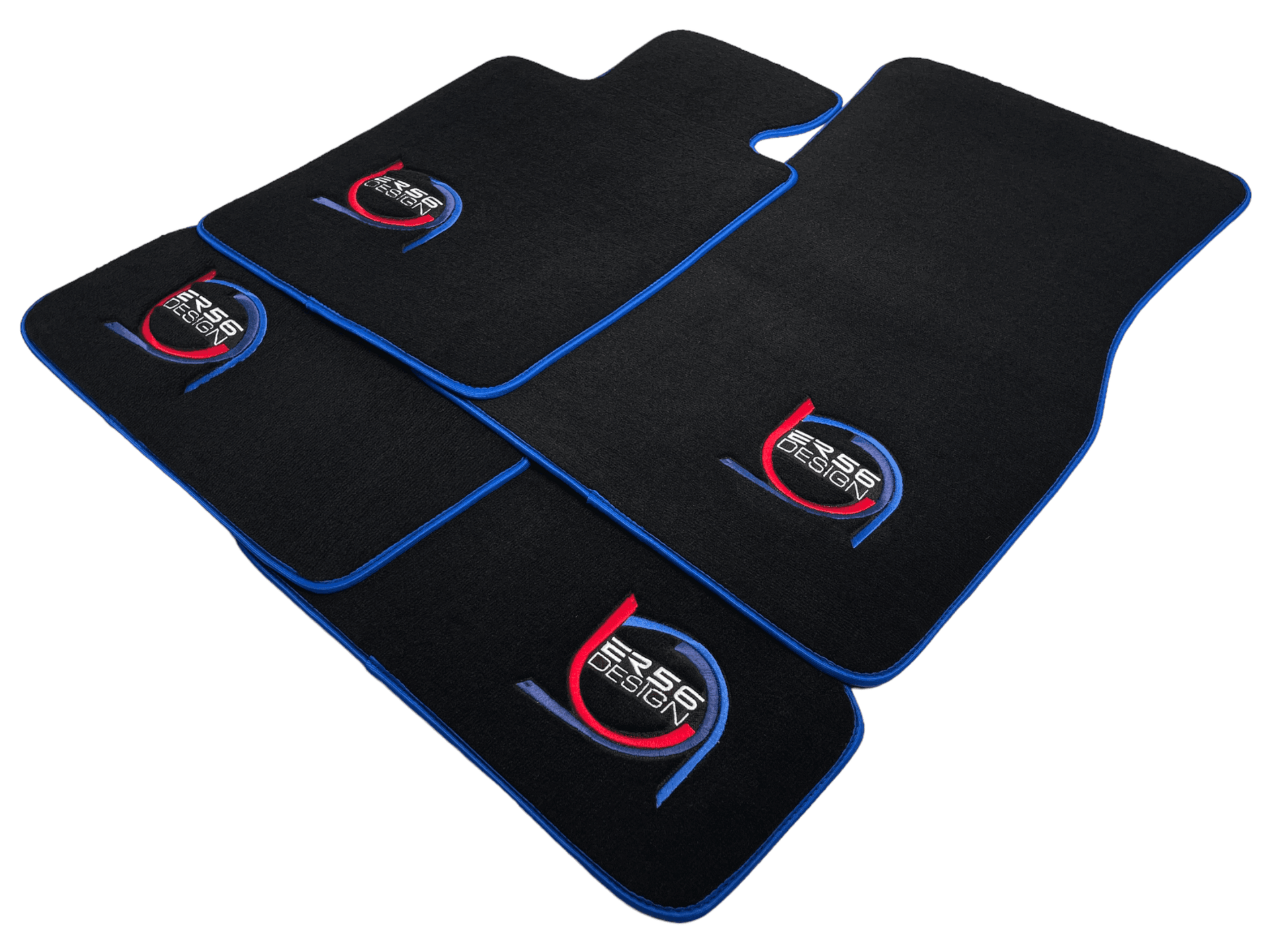 Black Floor Mats For BMW M3 E93 ER56 Design Limited Edition Blue Trim - AutoWin