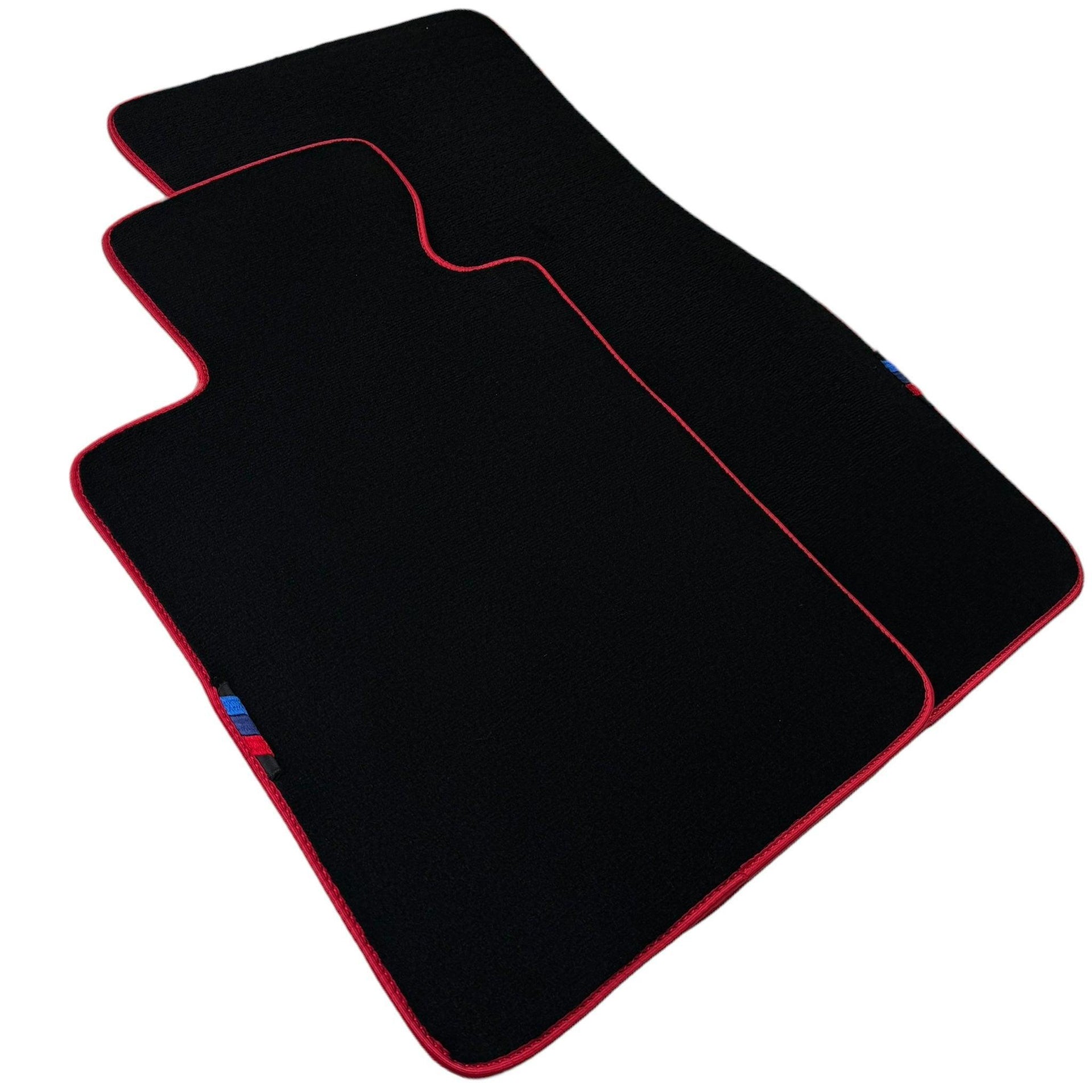 Black Floor Mats For BMW X1 Series E84 | Red Trim - AutoWin