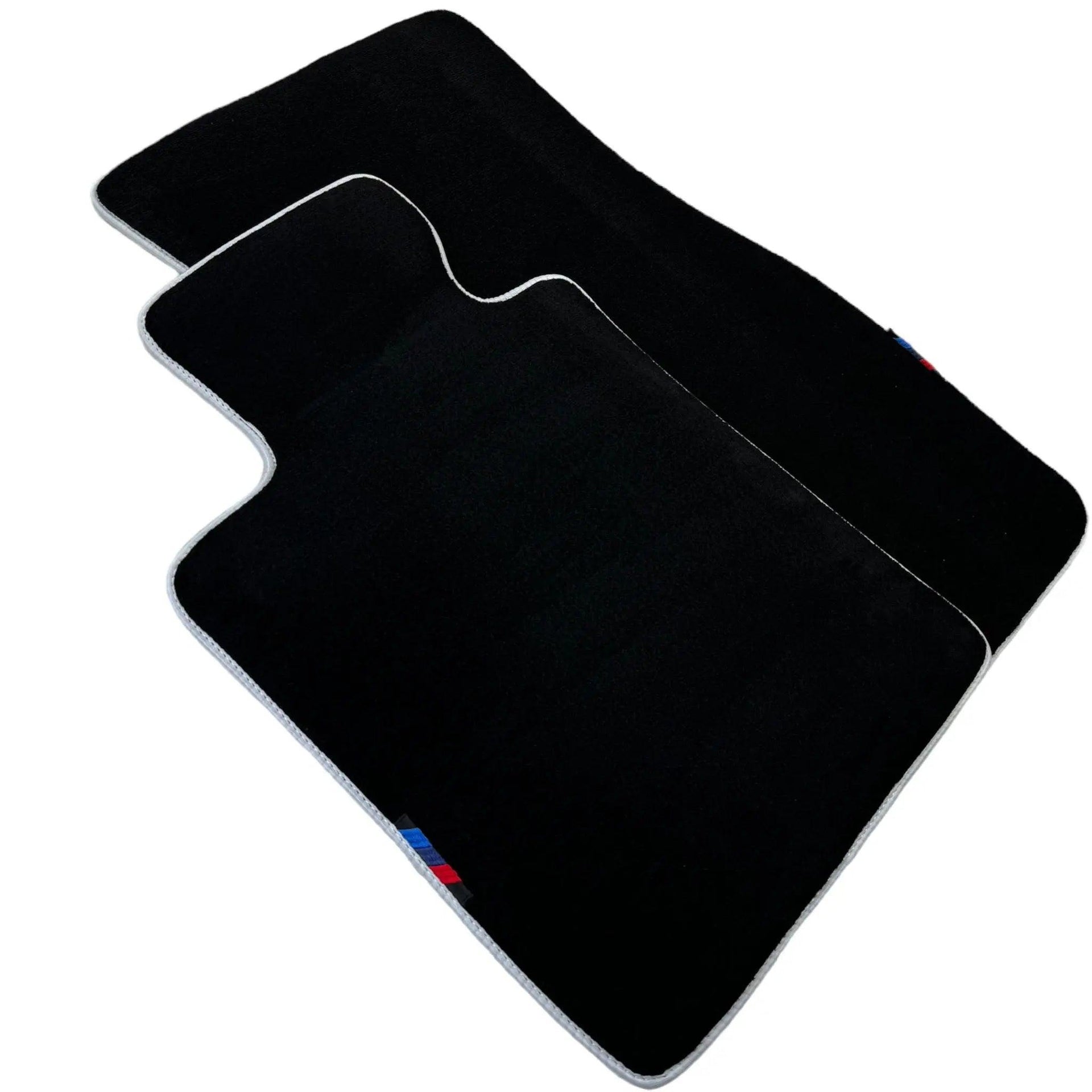 Black Floor Mats For BMW X3 Series F25 | White Trim - AutoWin