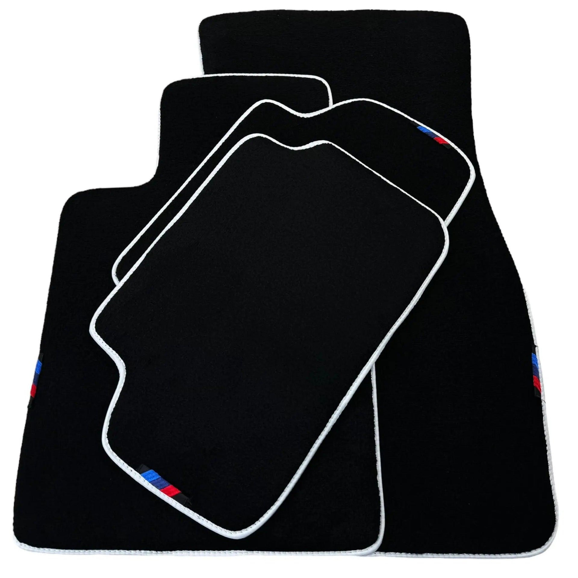 Black Floor Mats For BMW X3M Series F97 | White Trim - AutoWin