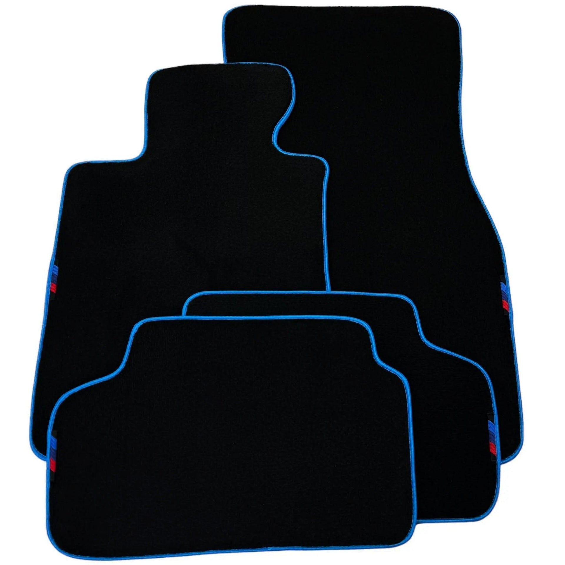 Black Floor Mats for BMW iX (2022-2024) | Sky Blue Trim - AutoWin