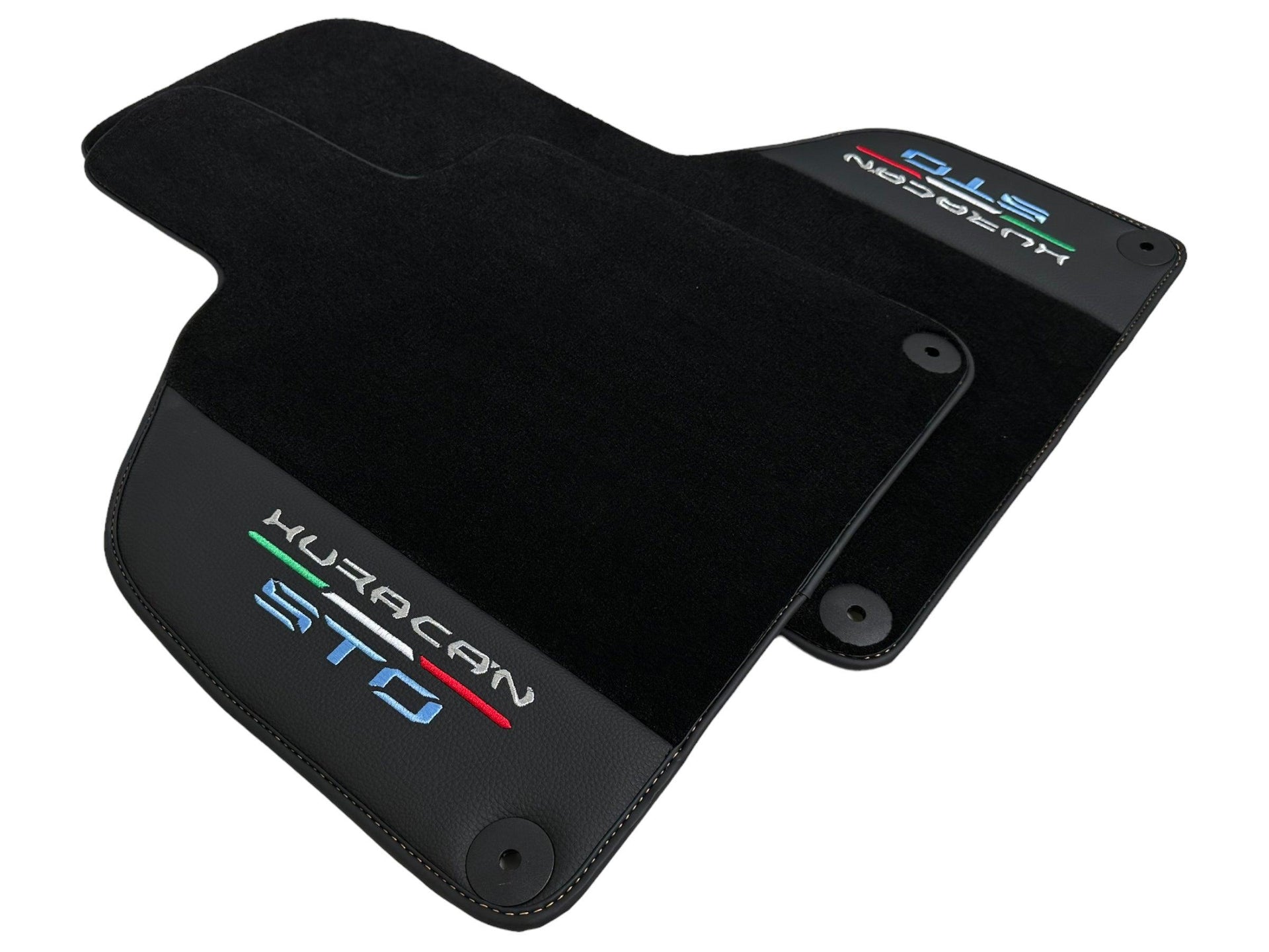 Black Leather Floor Mats for Lamborghini Huracan STO - USA | FedEx Express