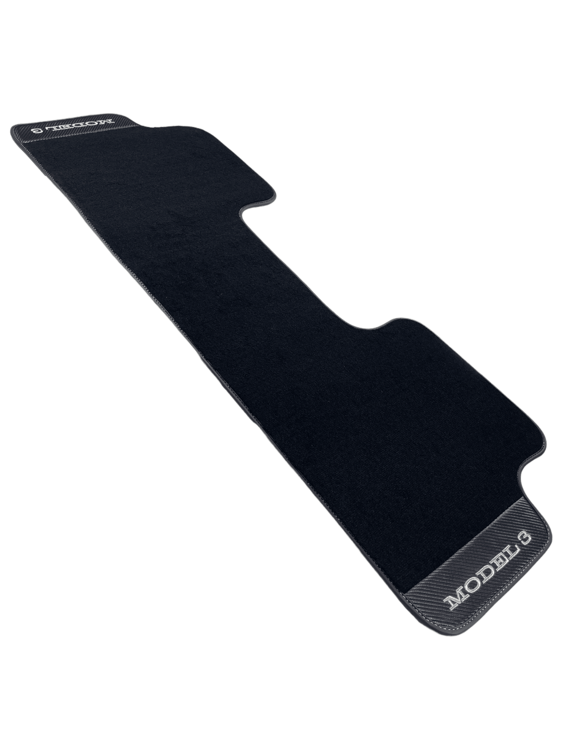 Black Floor Mats For Tesla Model 3 With Carbon Fiber Leather - AutoWin